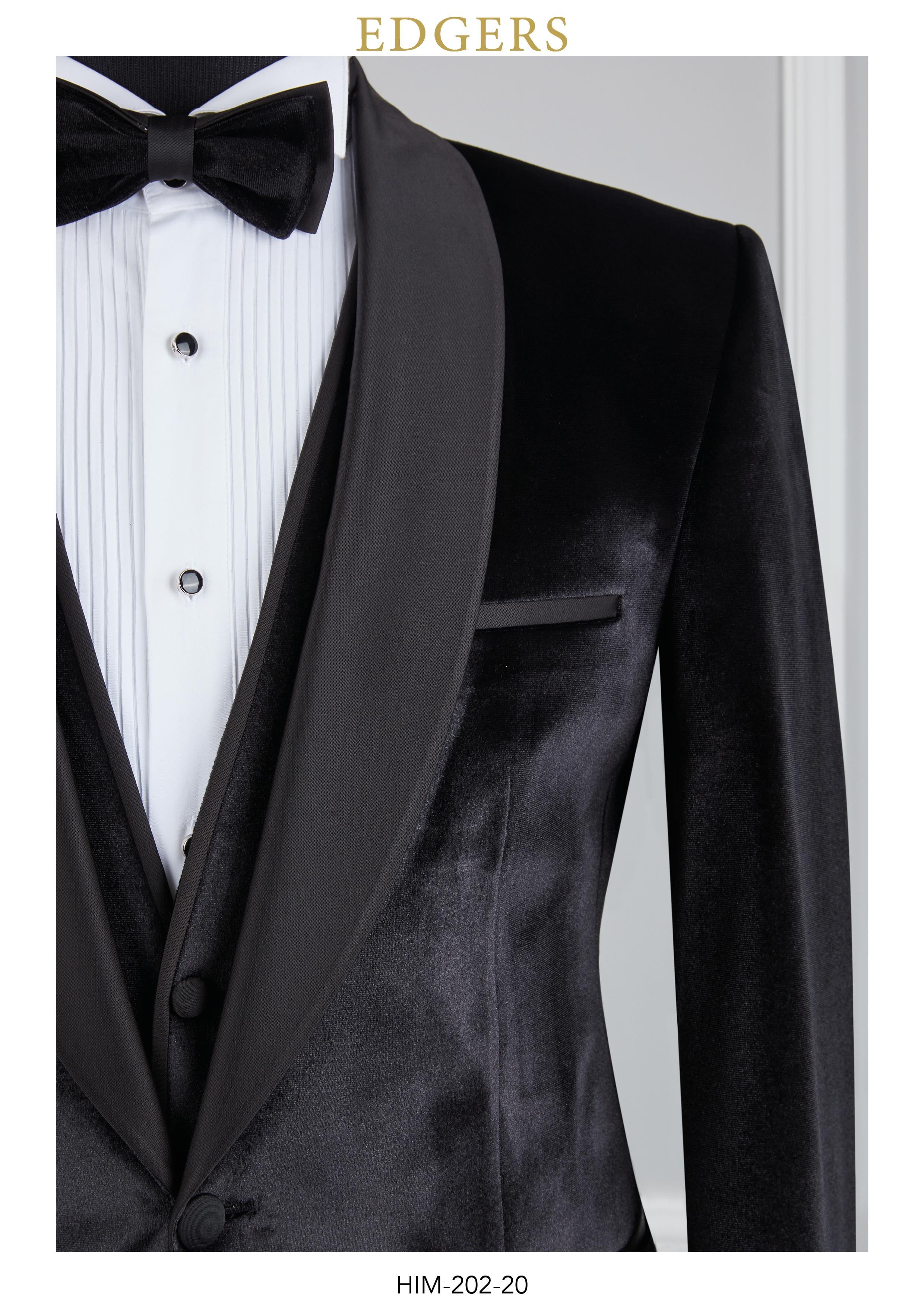 Edgers Tek Düğme Yelekli  Slim Fit Damatlık Takım HİM 202