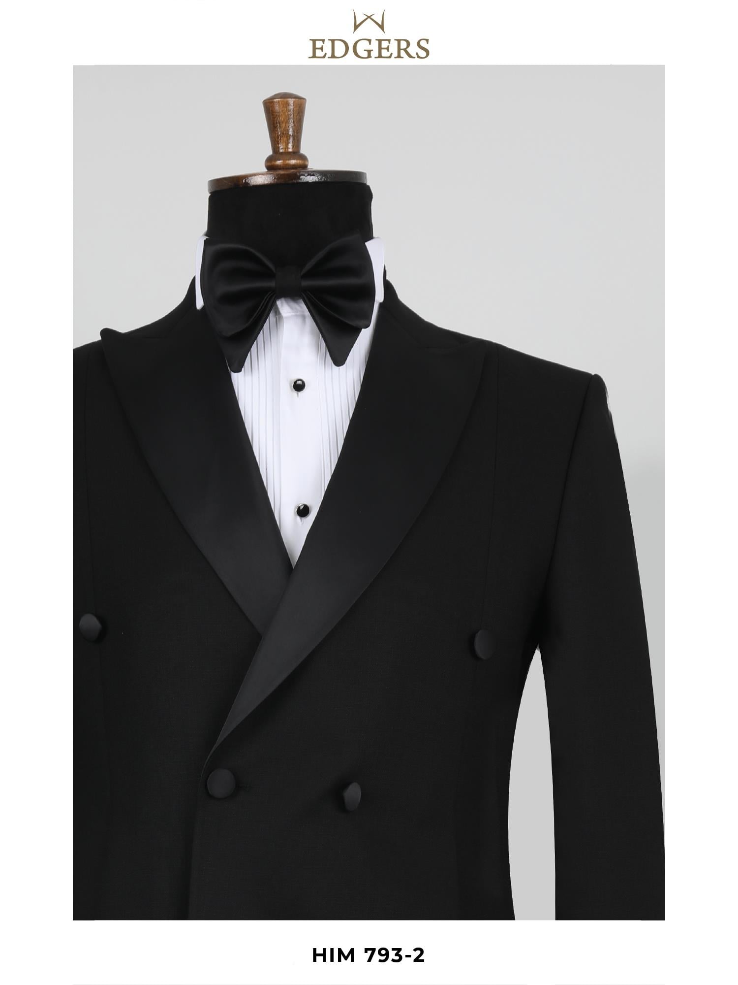 Edgers Tek Düğme Yelekli  Slim Fit Damatlık Takım HİM 793