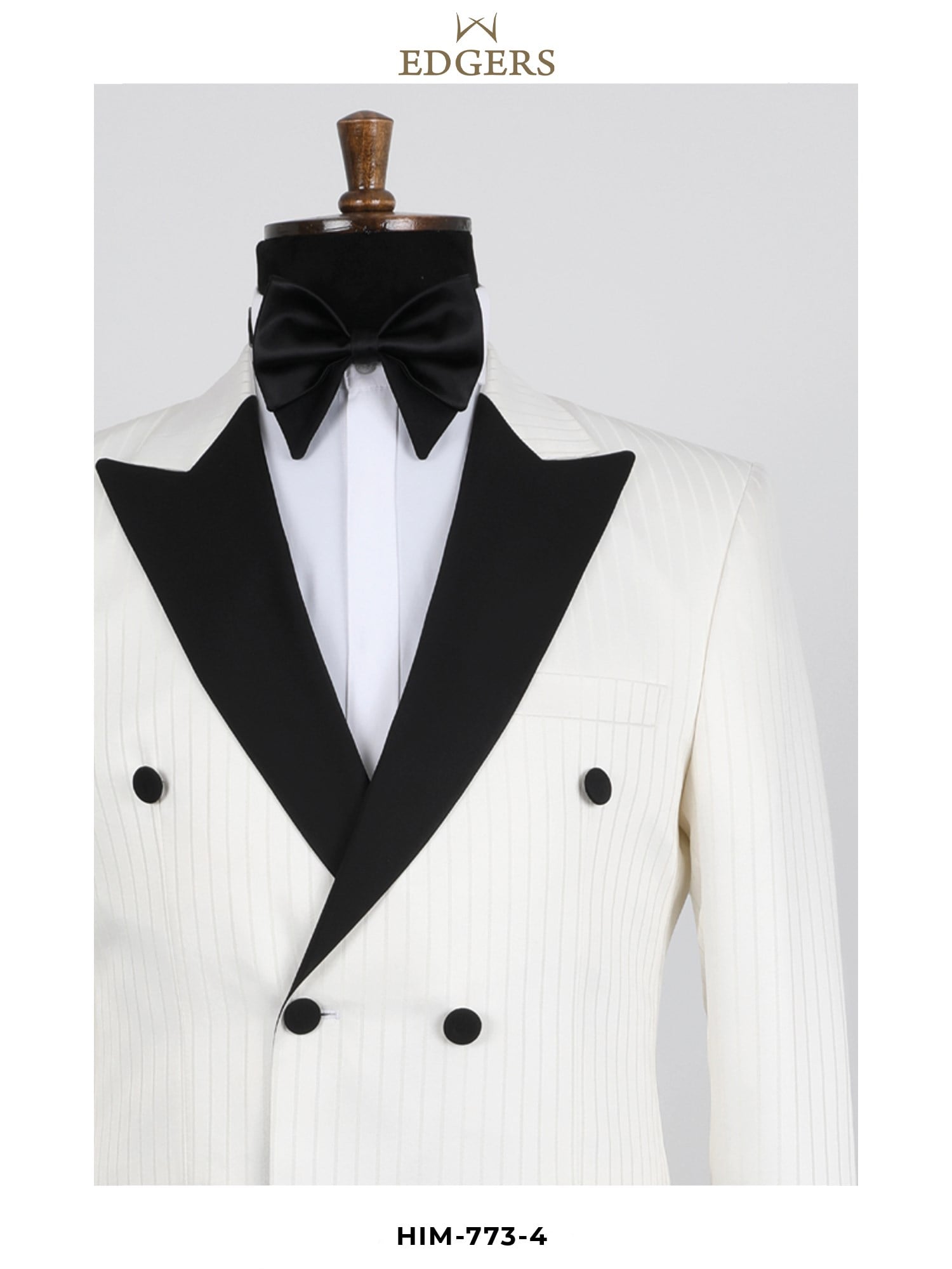 White Striped Slim Fit Tuxedo Wholesale 
