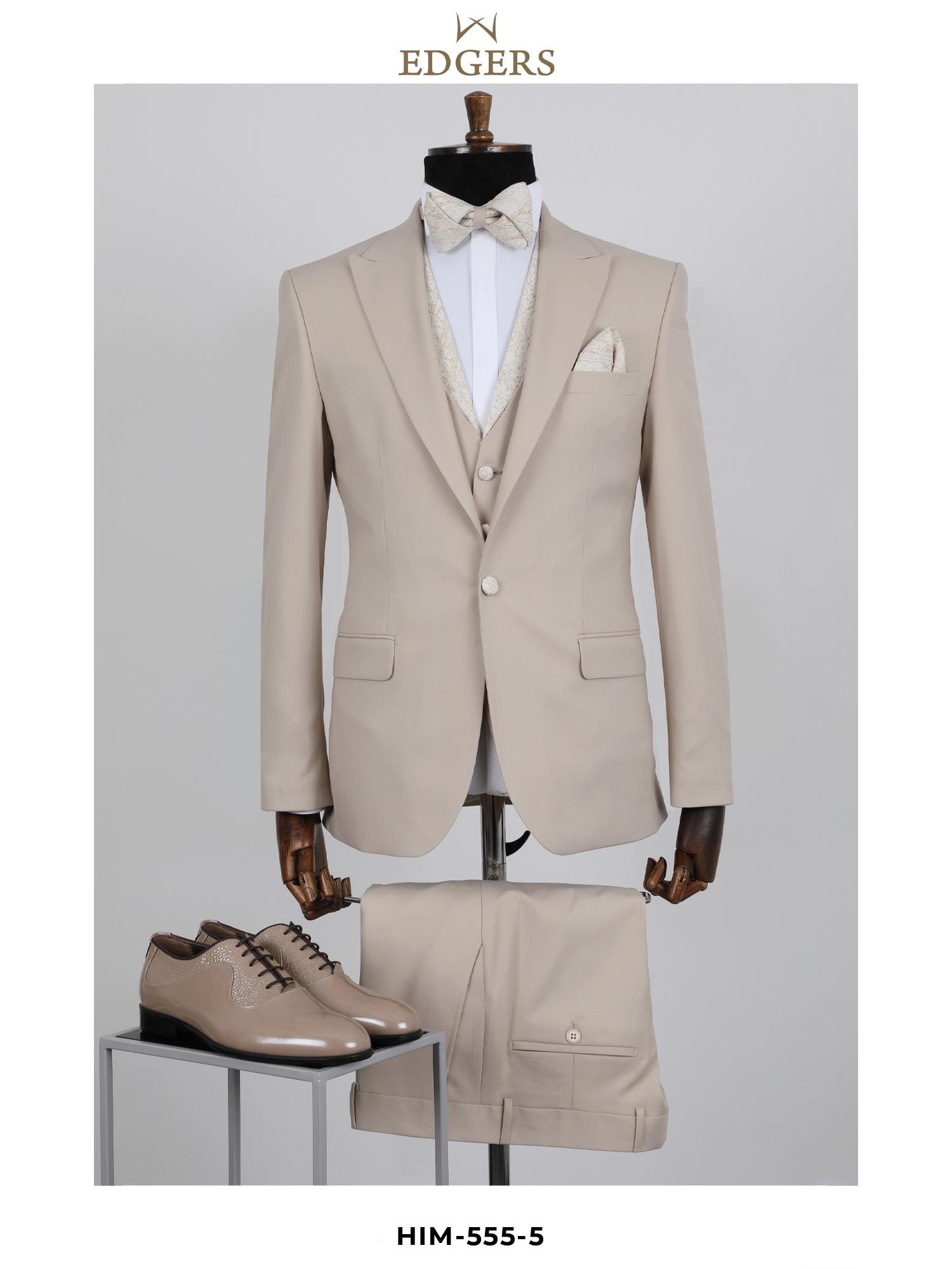 Slim Fit Beige Tuxedo Wholesale 