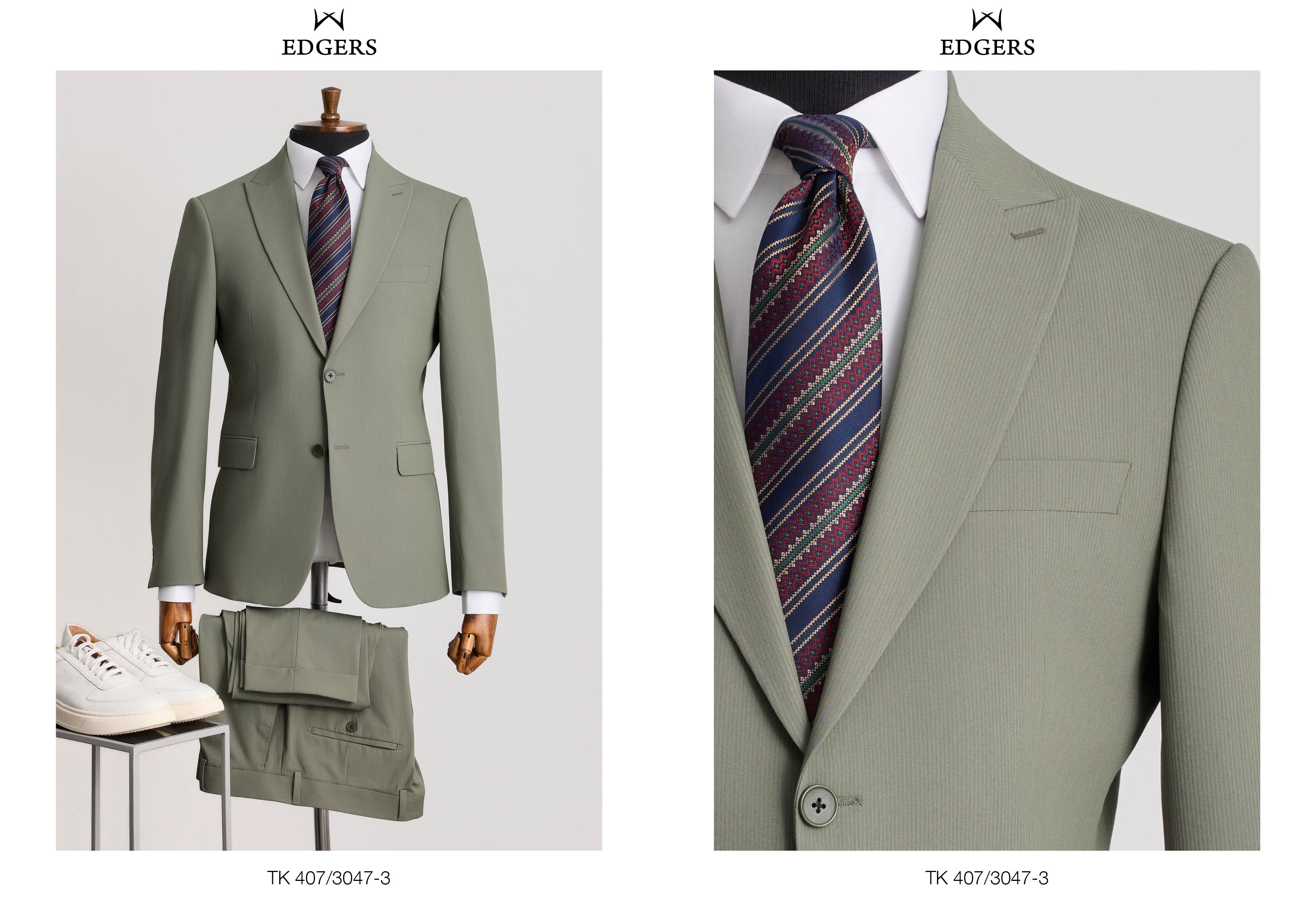 Edgers Tek Düğme Yelekli  Slim Fit Takım Elbise TK 407-3047