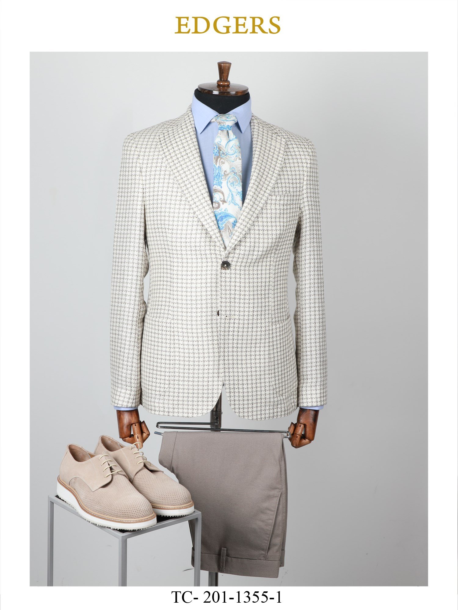 Edgers  White Slim Fit Ceket TC 201-1355