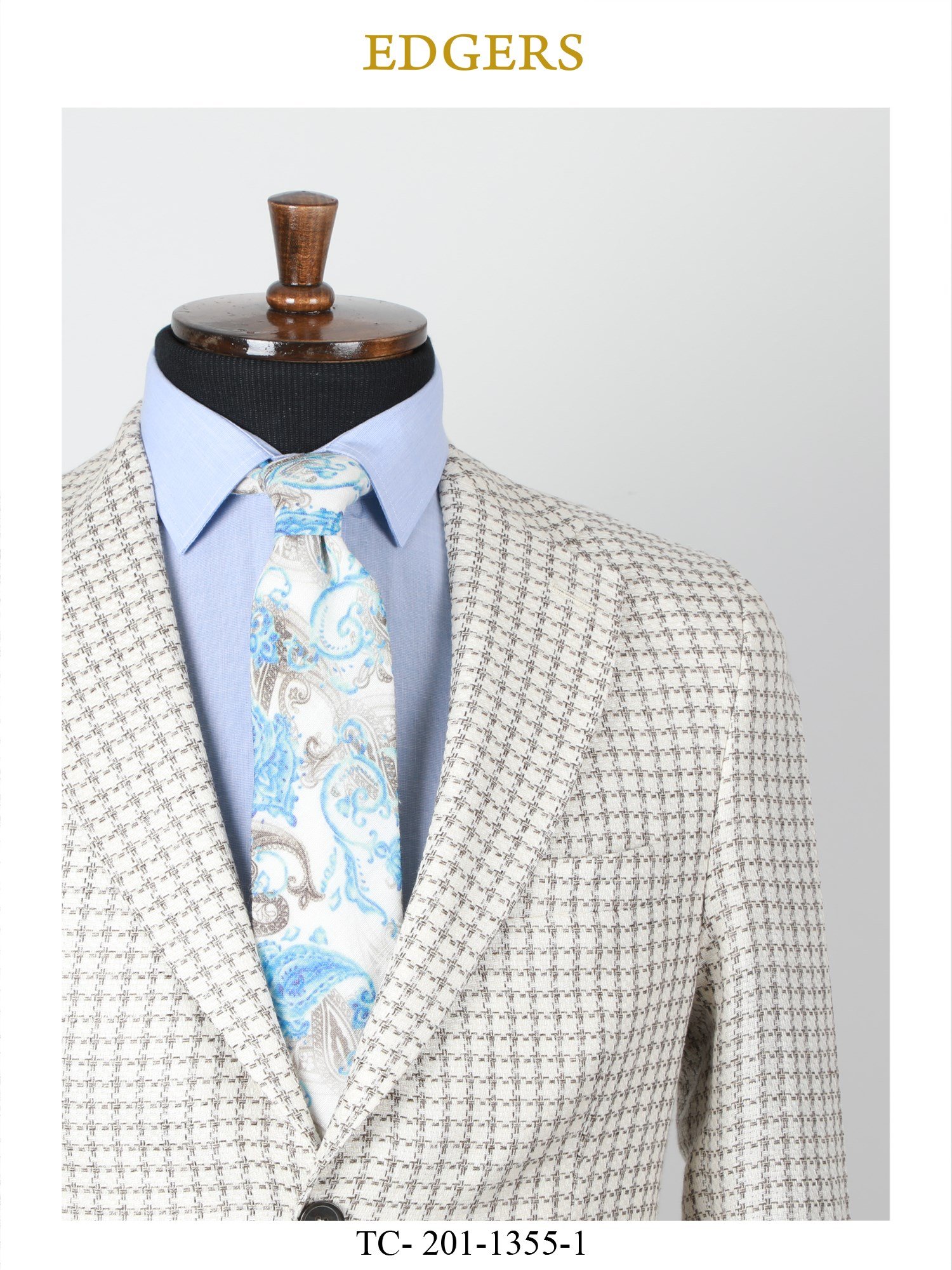 Edgers  White Slim Fit Ceket TC 201-1355