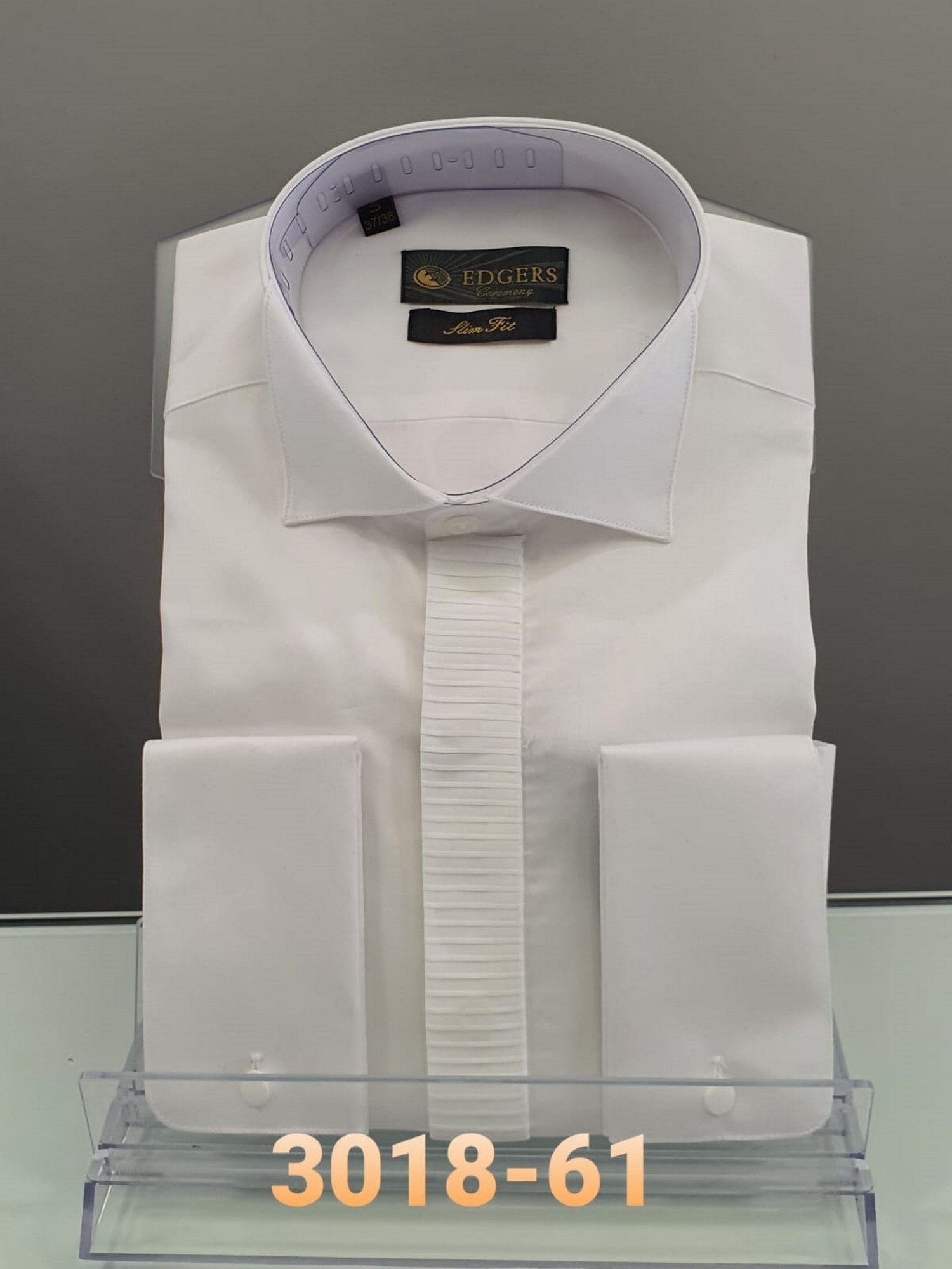 White Patterned Shawl Collar Shirt Wholesale