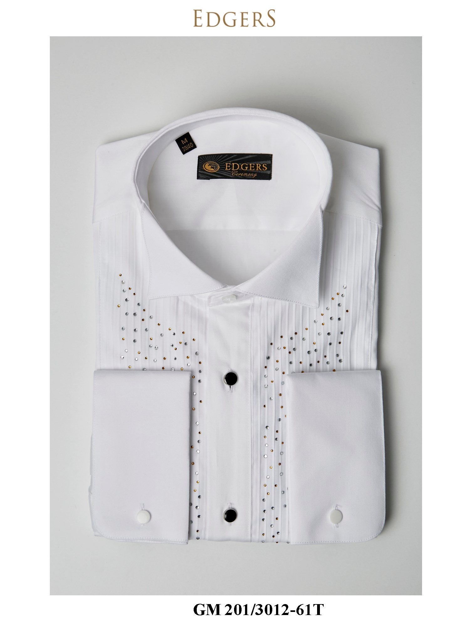 White Jeweled Slim Fit Shirt Wholesale
