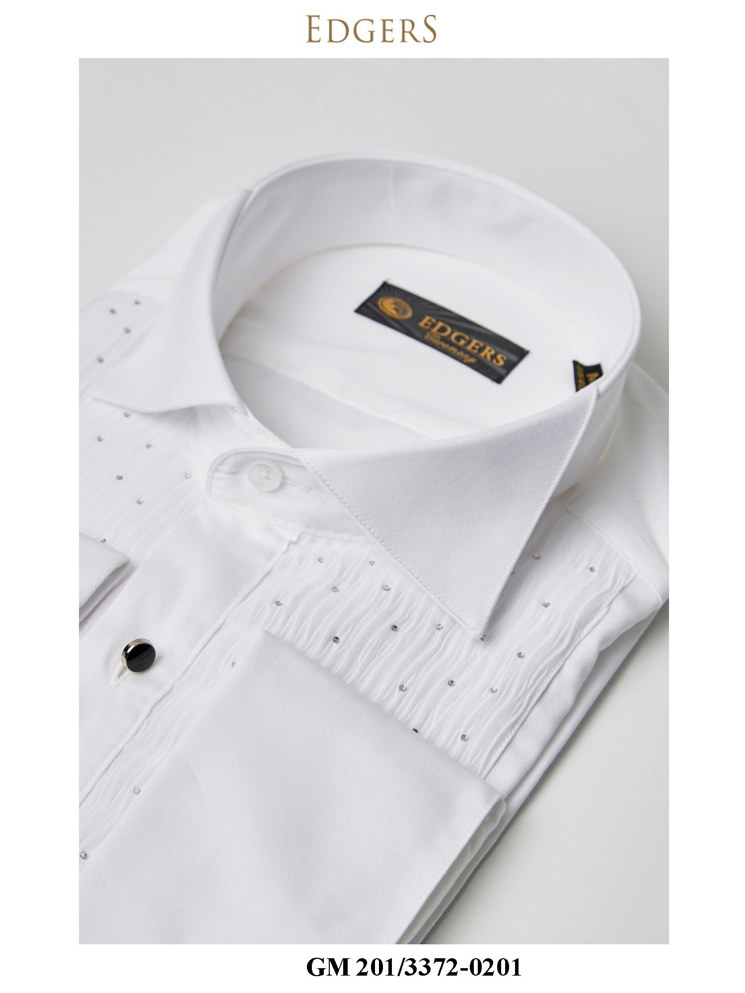 Edgers  Beyaz Taşlı Slim Fit Gömlek