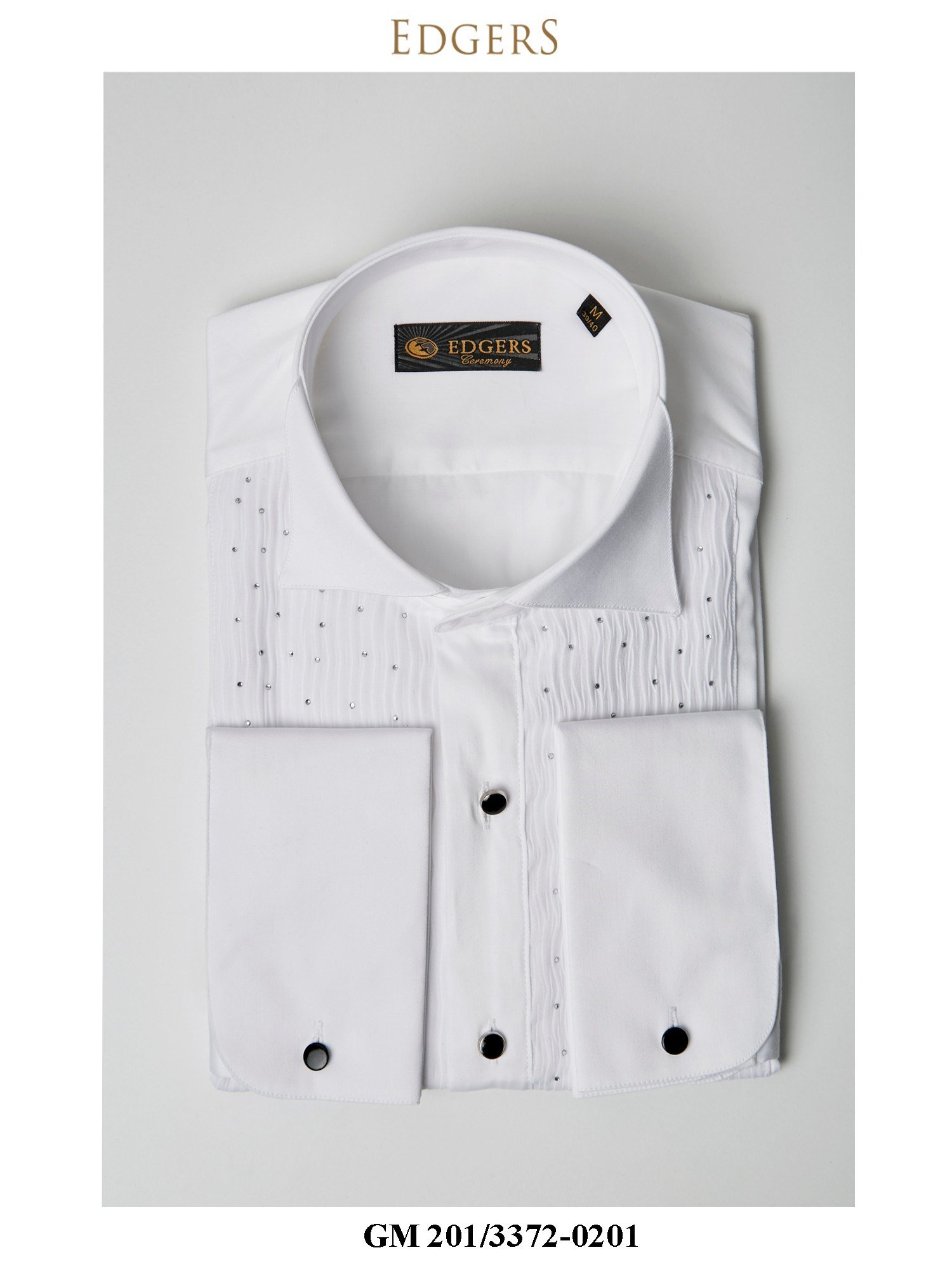 Edgers  Beyaz Taşlı Slim Fit Gömlek