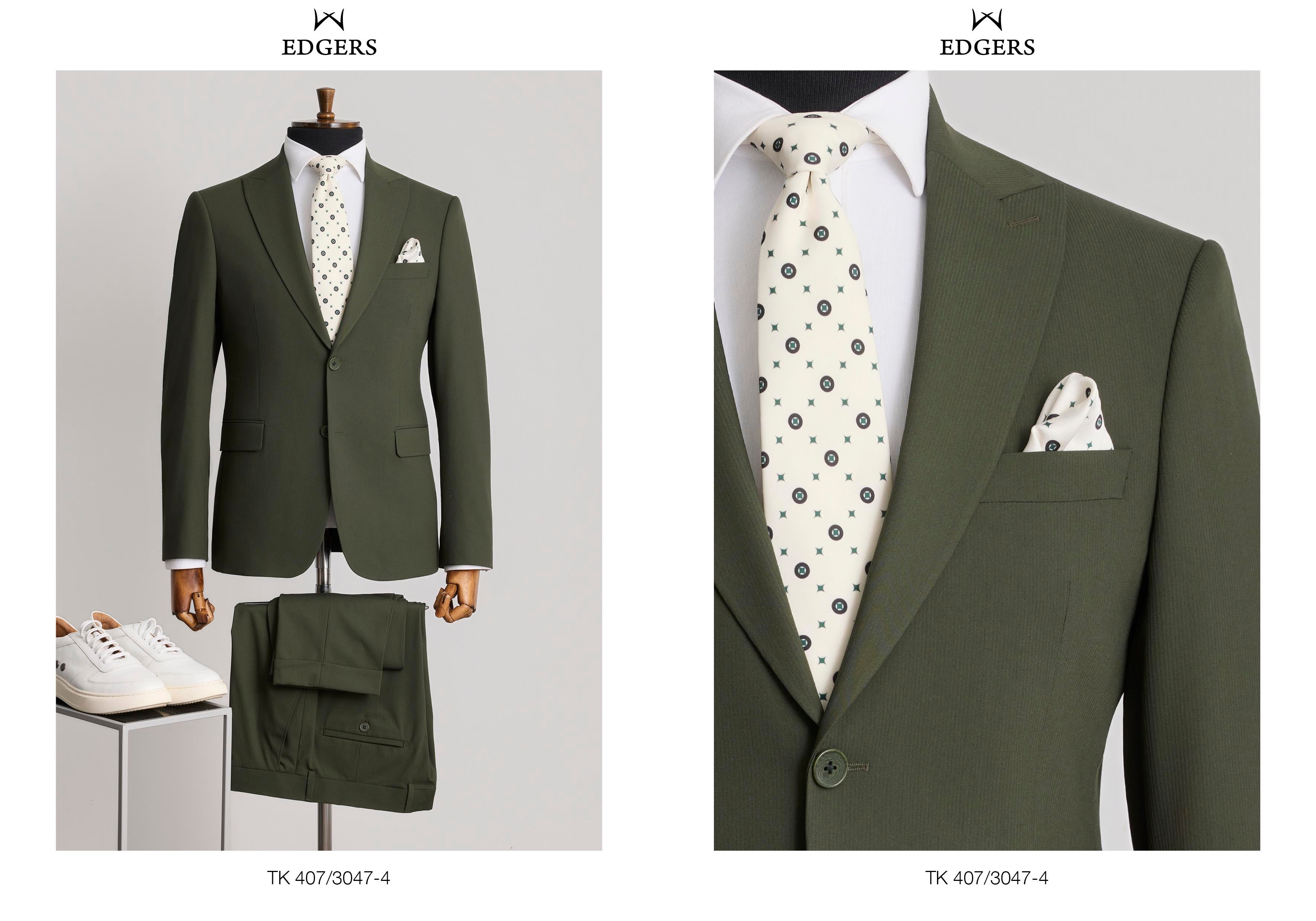 Edgers Tek Düğme Yelekli  Slim Fit Takım Elbise TK 407-3047