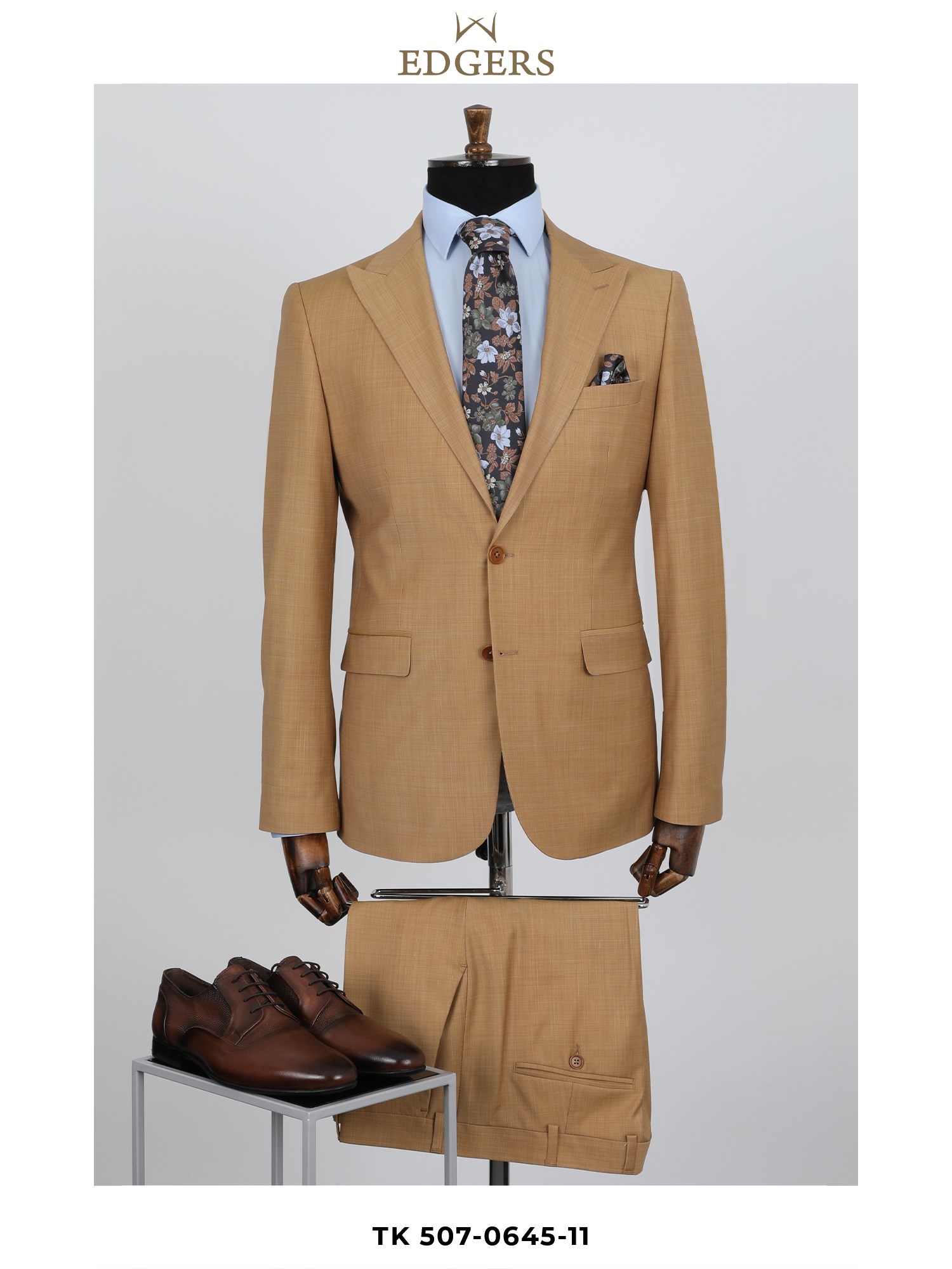 Wool Slim Fit Orange Suit Wholesale
