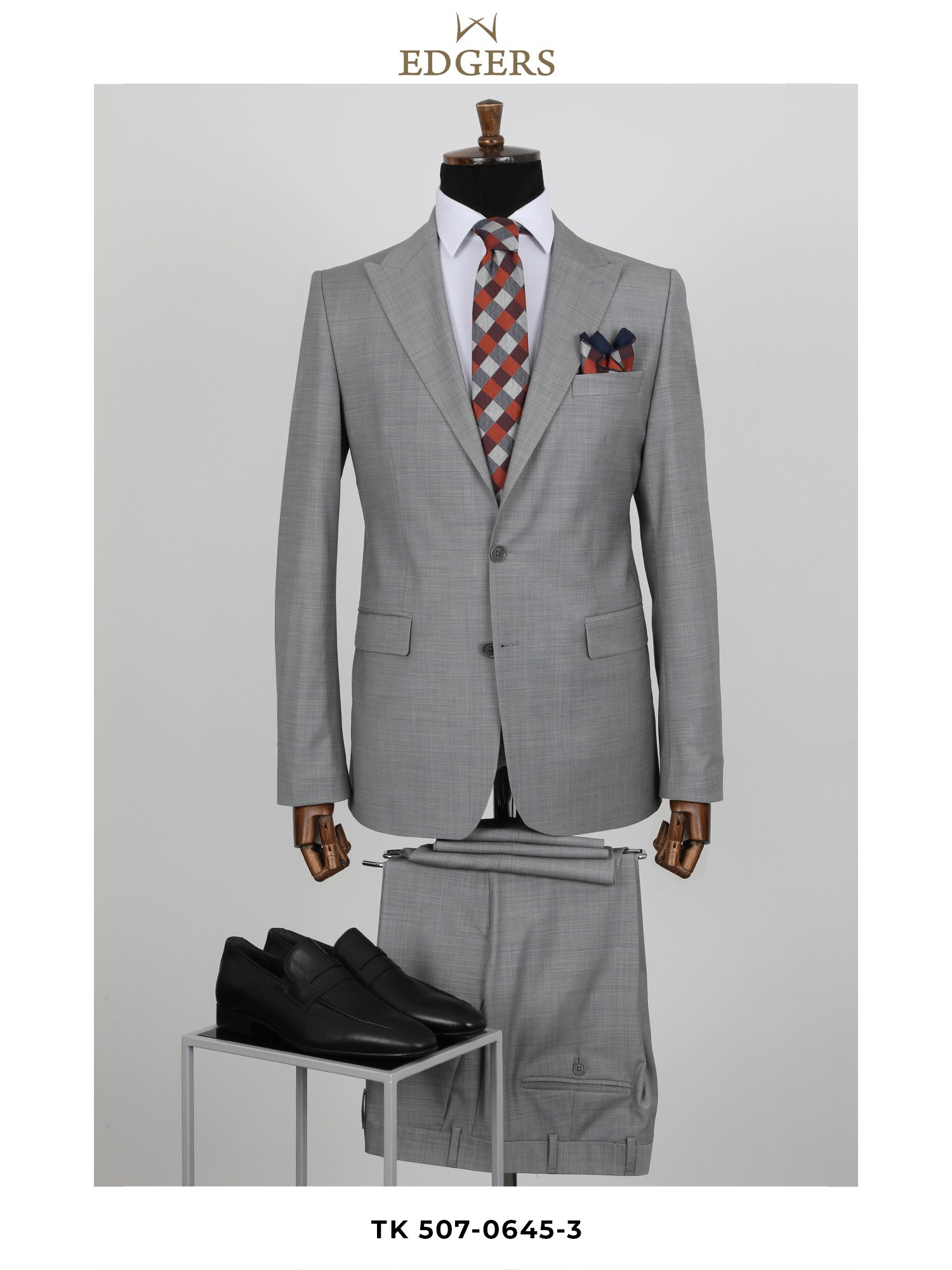 Wool Slim Fit Gray Suit Wholesale