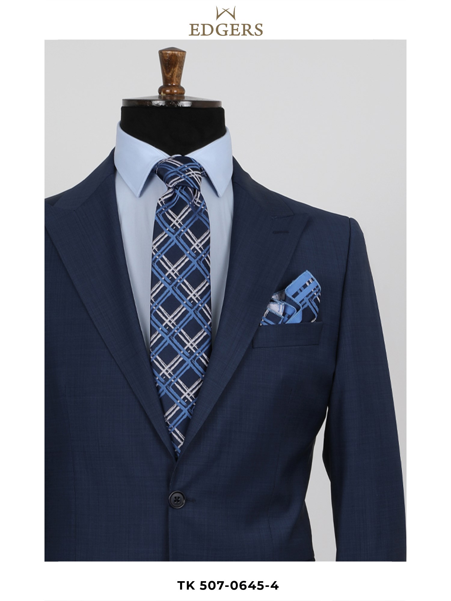 Wool Slim Fit Dark Blue Suit Wholesale