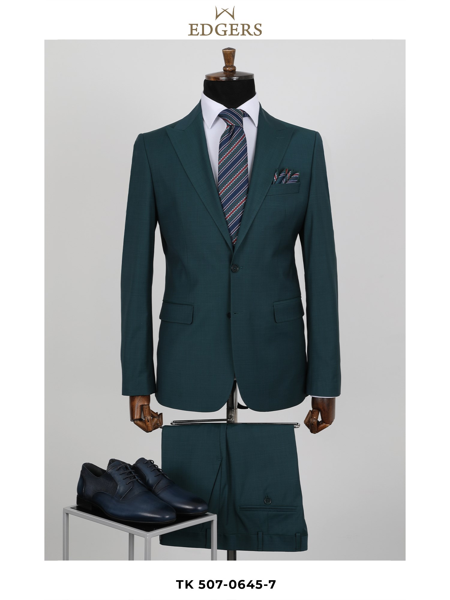 Wool Slim Fit Green Suit Wholesale