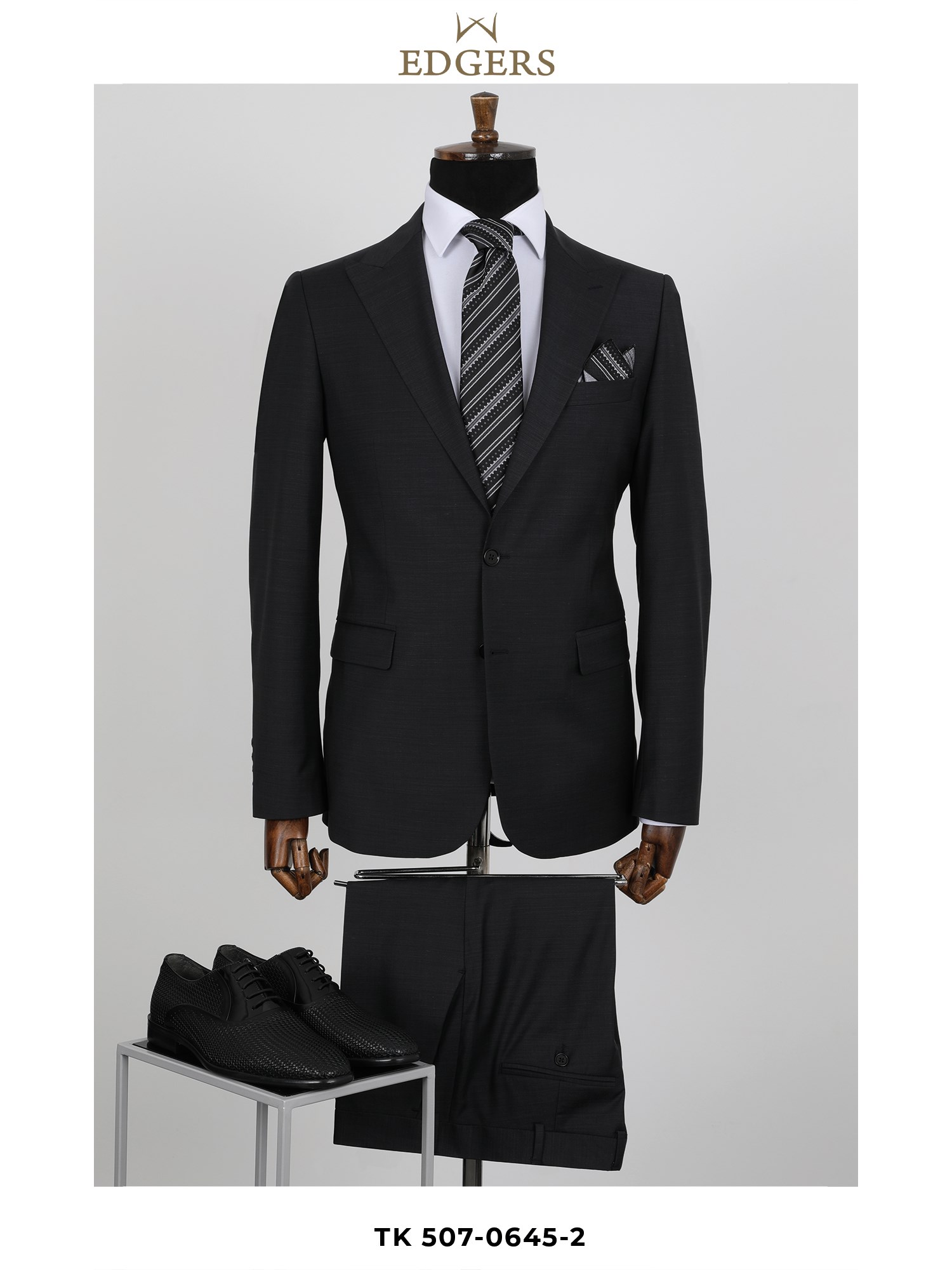 Wool Slim Fit Anthracite Suit Wholesale