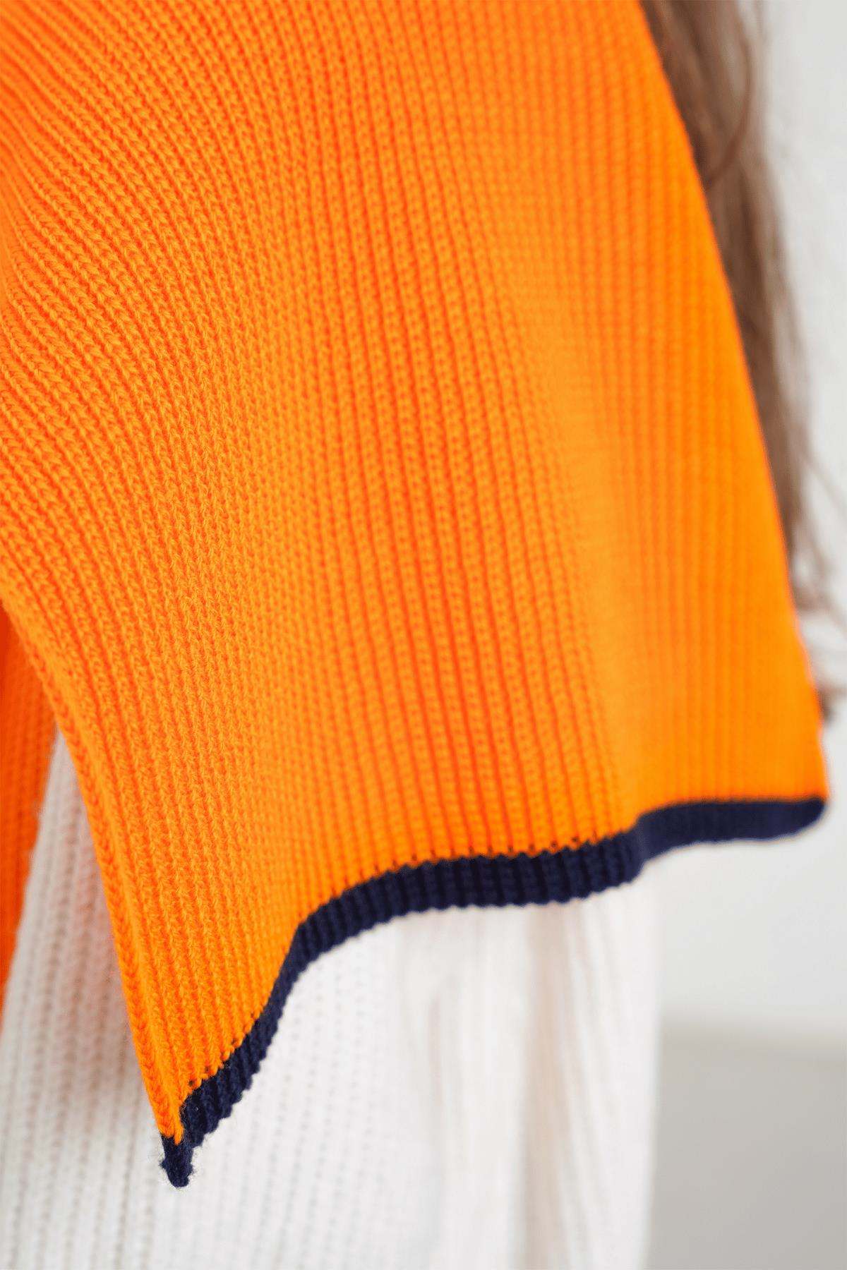 Chuba Çocuk Selanik Örgü Atkı Bere Takımı 7-9 & 10-12 Yaş Oranj CHKIDS106