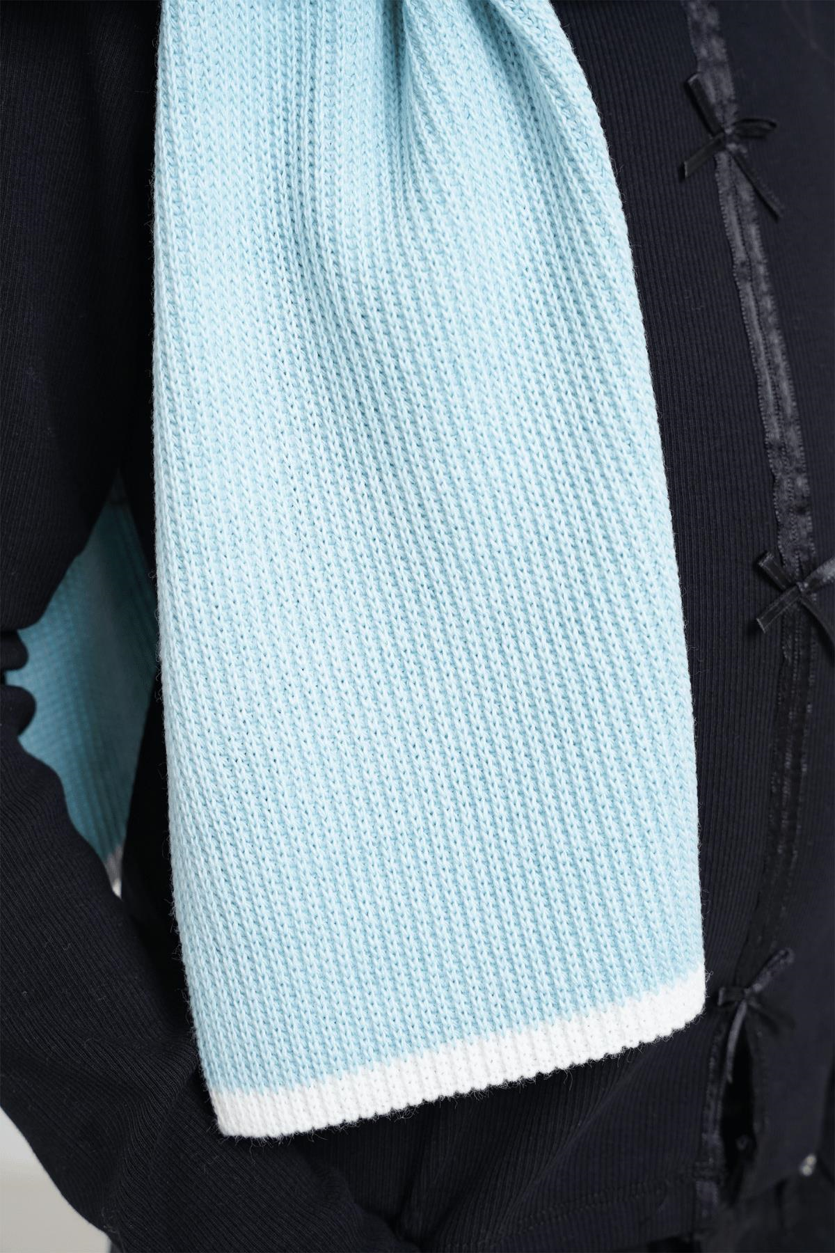 Chuba Çocuk Selanik Örgü Triko Atkı Mavi CHKIDS108