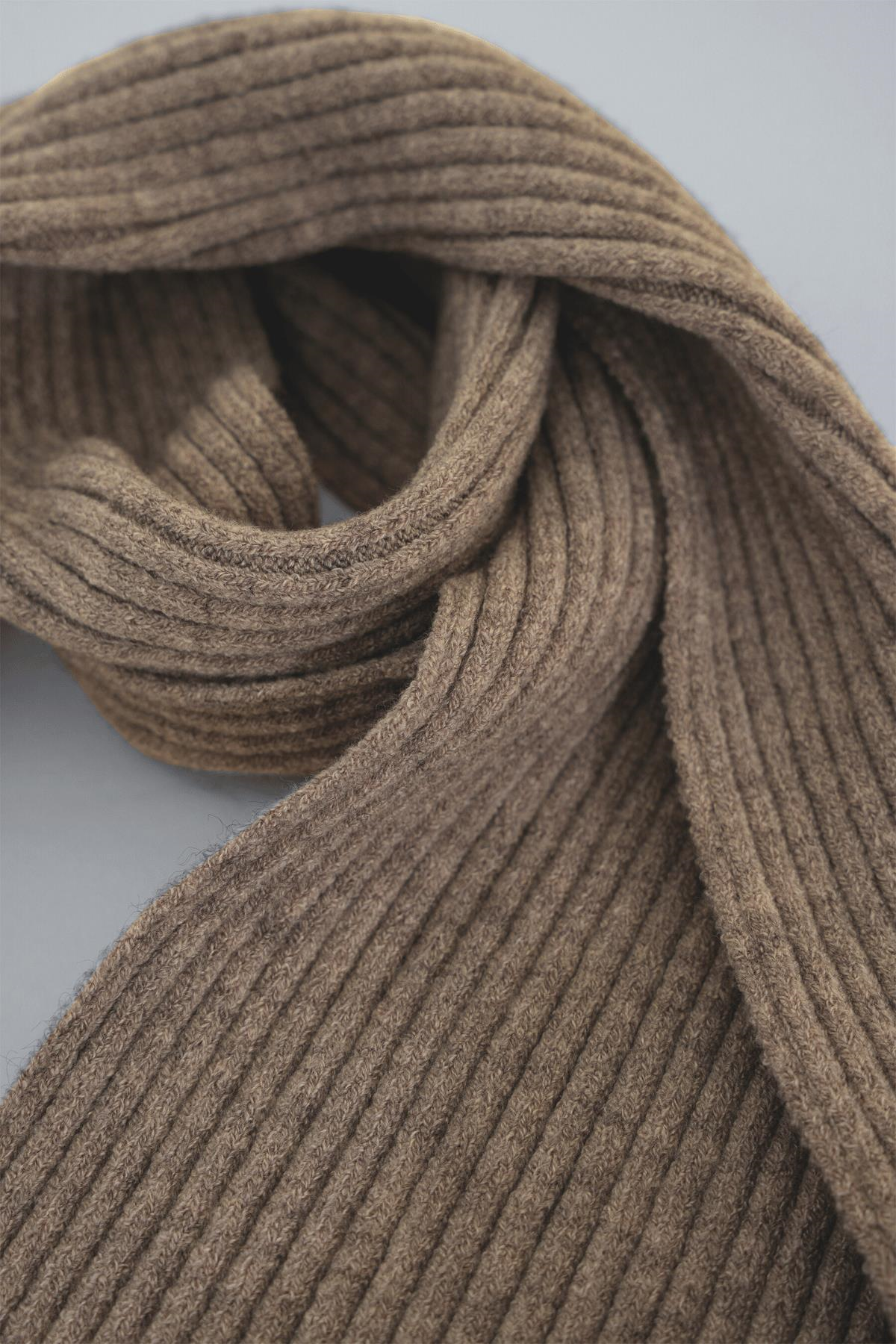 Chuba Çocuk Yumuşak Tuşeli Fitilli Atkı Bere Takımı 3-6 Yaş Açık Kahve CHKIDS101