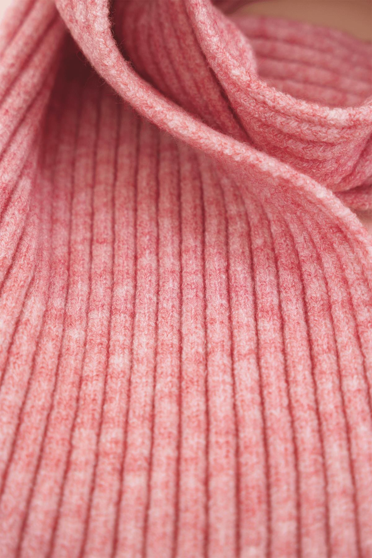 Chuba Çocuk Yumuşak Tuşeli Fitilli Atkı Bere Takımı 3-6 Yaş Pembe CHKIDS101