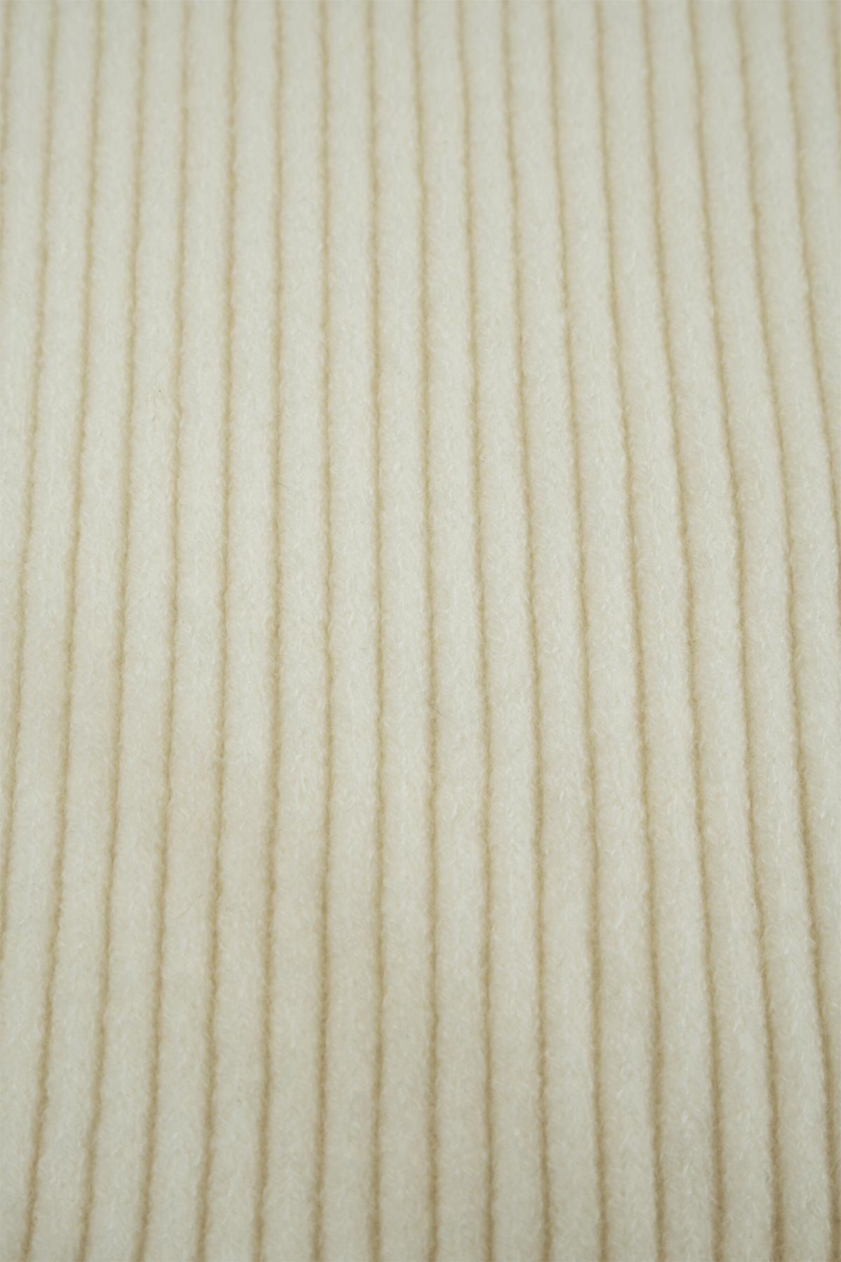 Chuba Çocuk Yumuşak Tuşeli Fitilli Atkı Bere Takımı 3-6 Yaş Ekru CHKIDS101