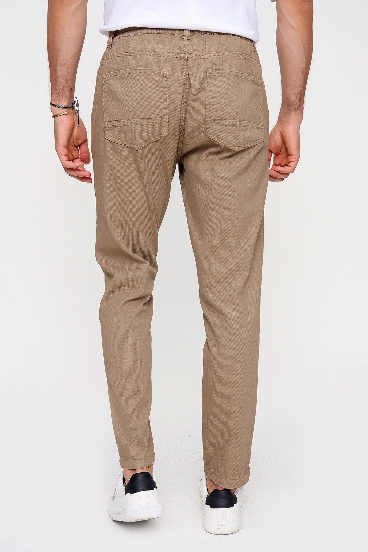 Chuba Erkek Armürlü, Elastik Belli, Regular Fit, Pileli Pantolon 21S502