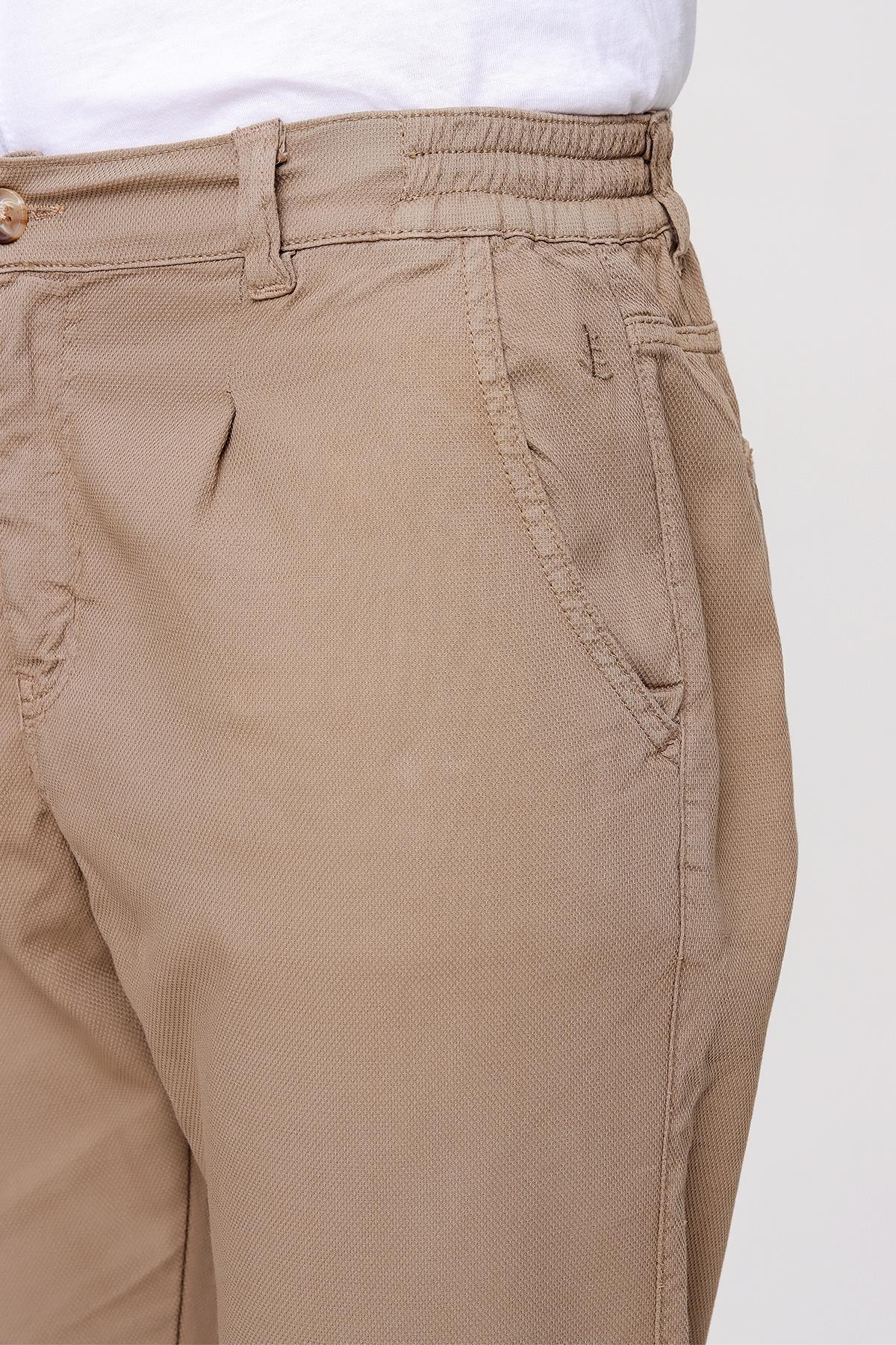 Chuba Erkek Armürlü, Elastik Belli, Regular Fit, Pileli Pantolon 21S502