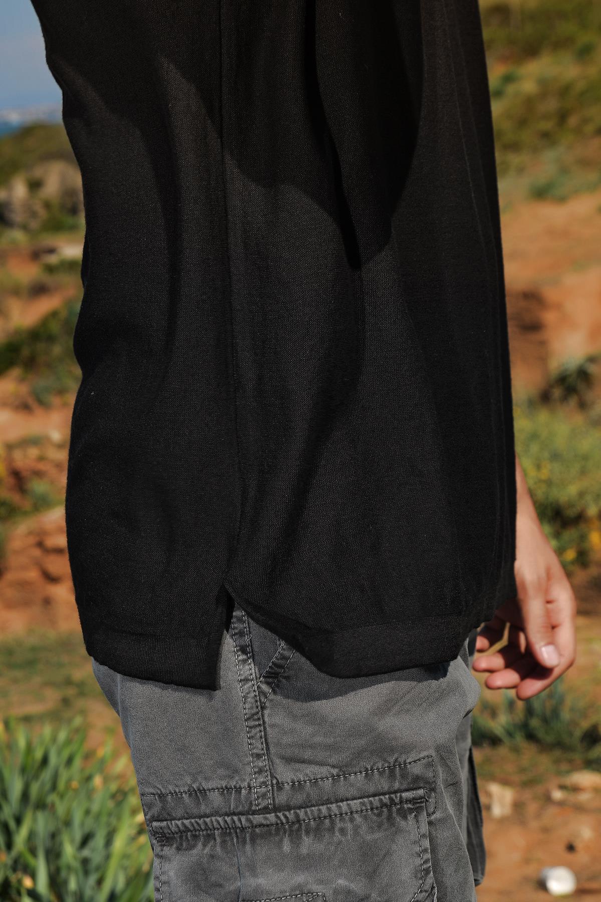 Chuba Erkek Bisiklet Yaka Oversize Triko T-Shirt 20S404
