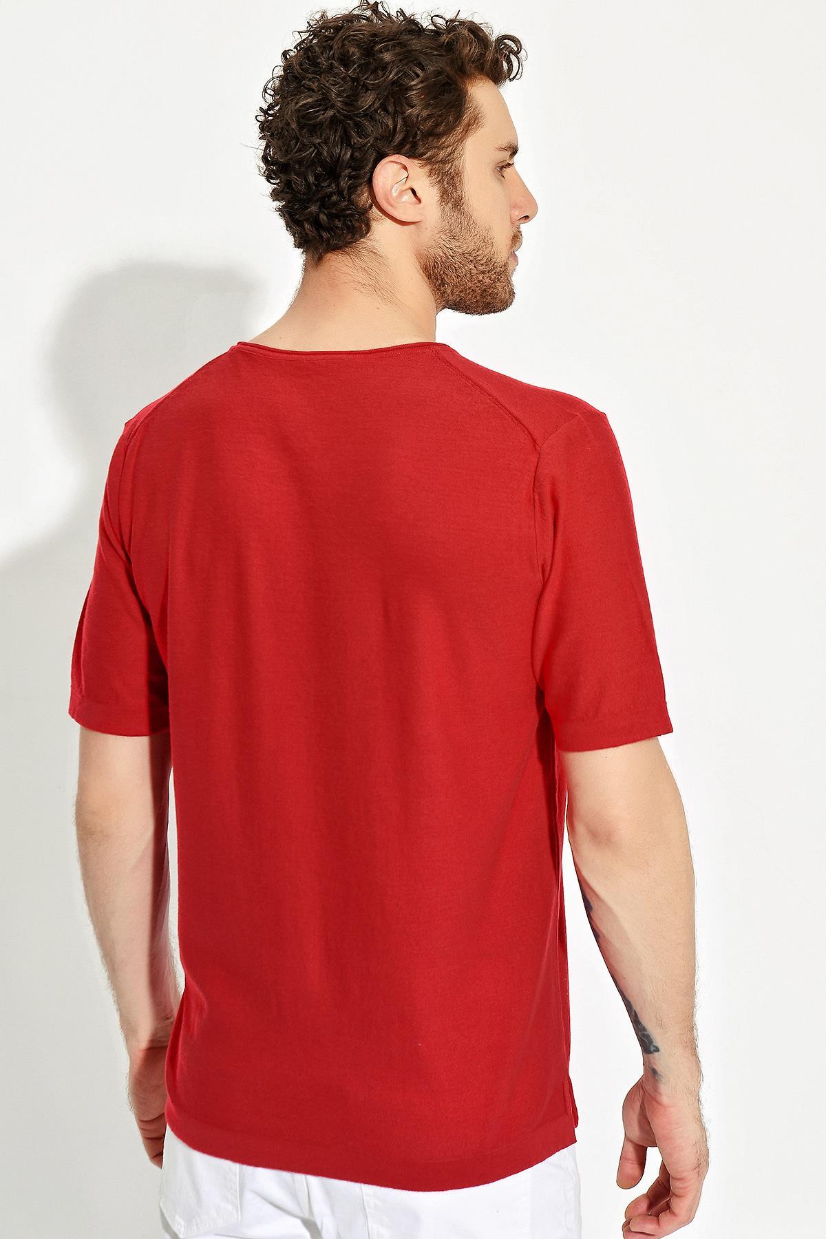 Chuba Erkek Bisiklet Yaka Oversize Triko T-Shirt 20S404