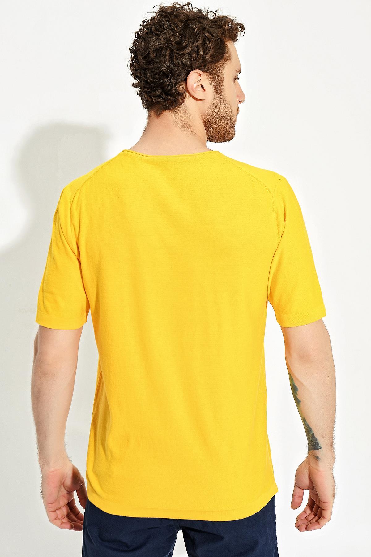 Chuba Erkek Bisiklet Yaka Oversize Triko T-Shirt 20S404