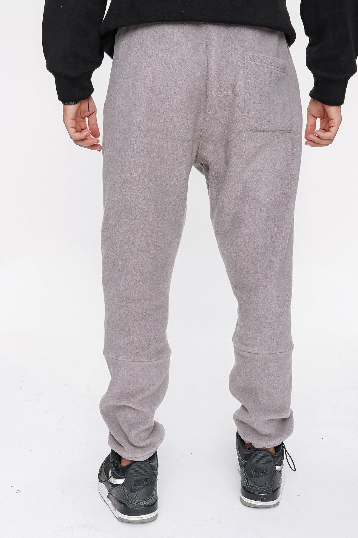 Chuba Erkek Gri Oversize Polar Eşofman Takımı 22W804