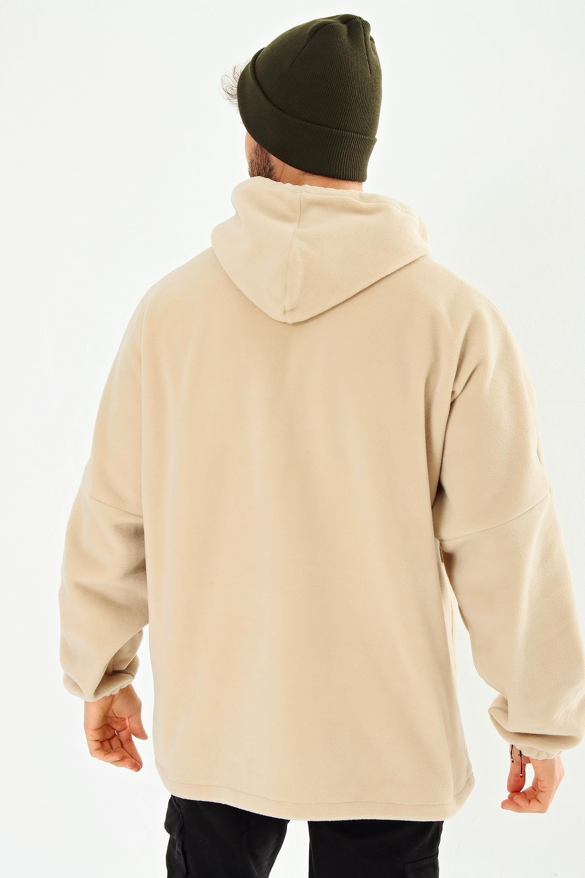 Chuba Erkek Kapüşonlu Oversize Outdoor Retro Polar Hoodie 21W801