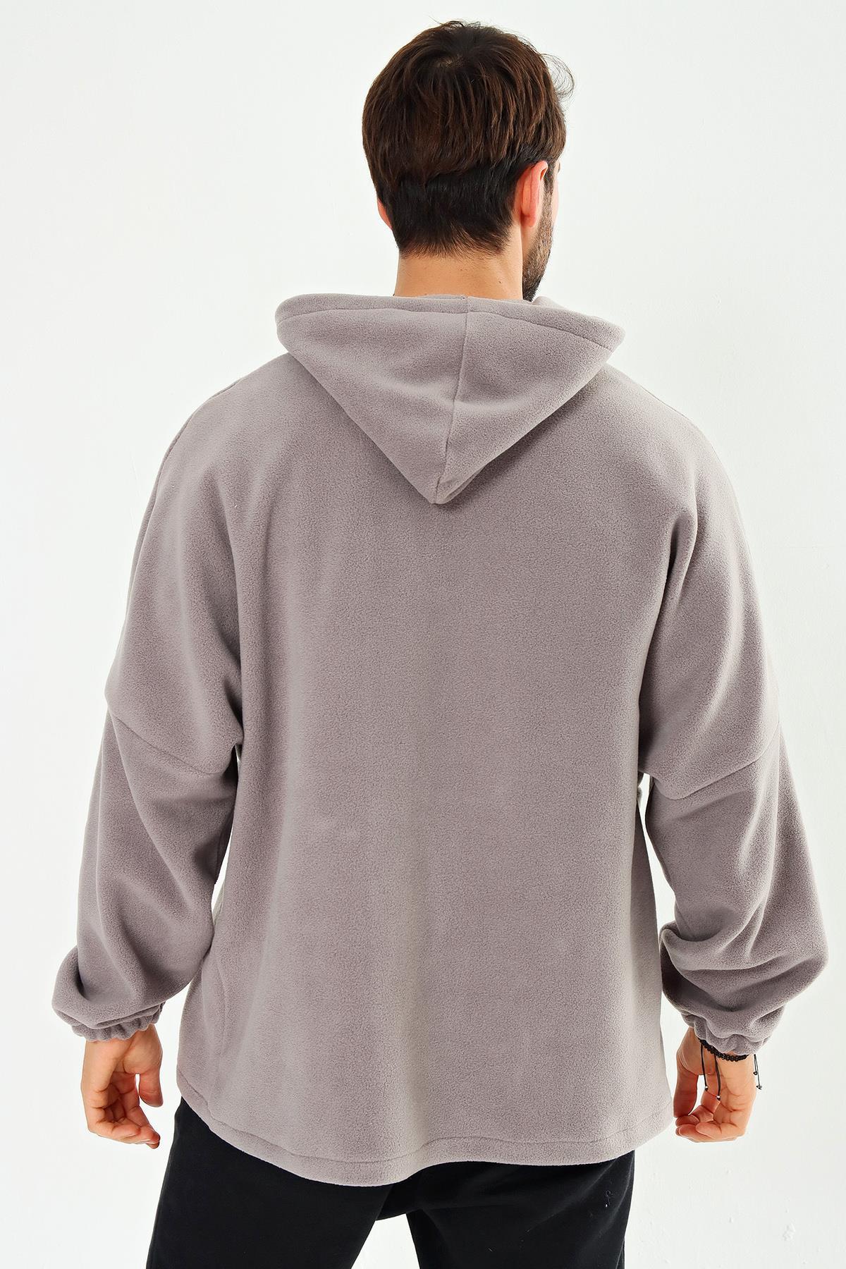 Chuba Erkek Kapüşonlu Oversize Outdoor Retro Polar Hoodie 21W801