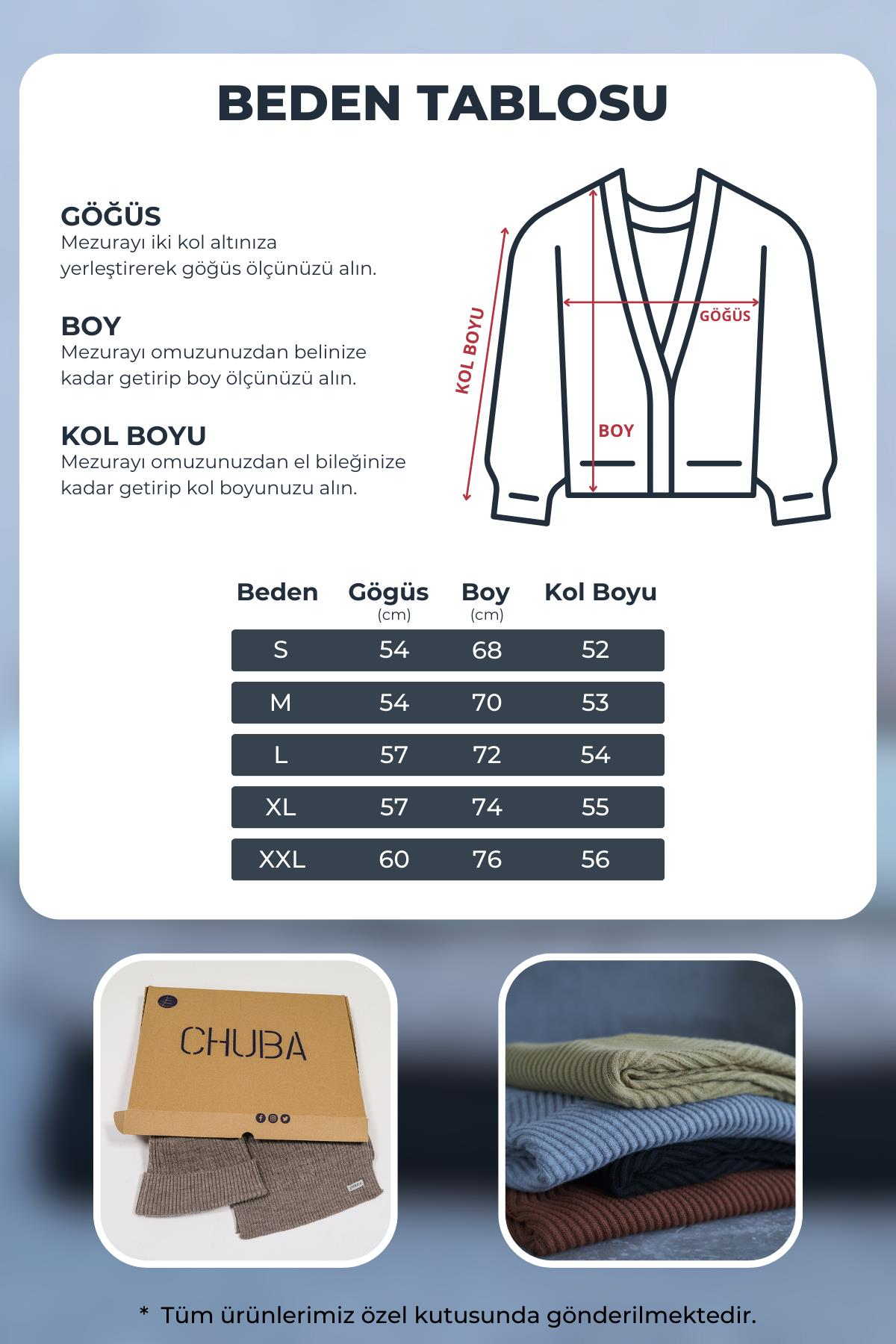 Chuba Erkek Kruvaze Düğmeli Casual Triko Hırka Siyah 24W216