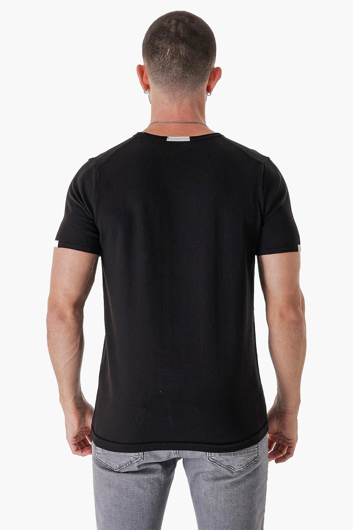 Chuba Erkek Leo Regular Fit Triko T-Shirt Siyah 23S2003