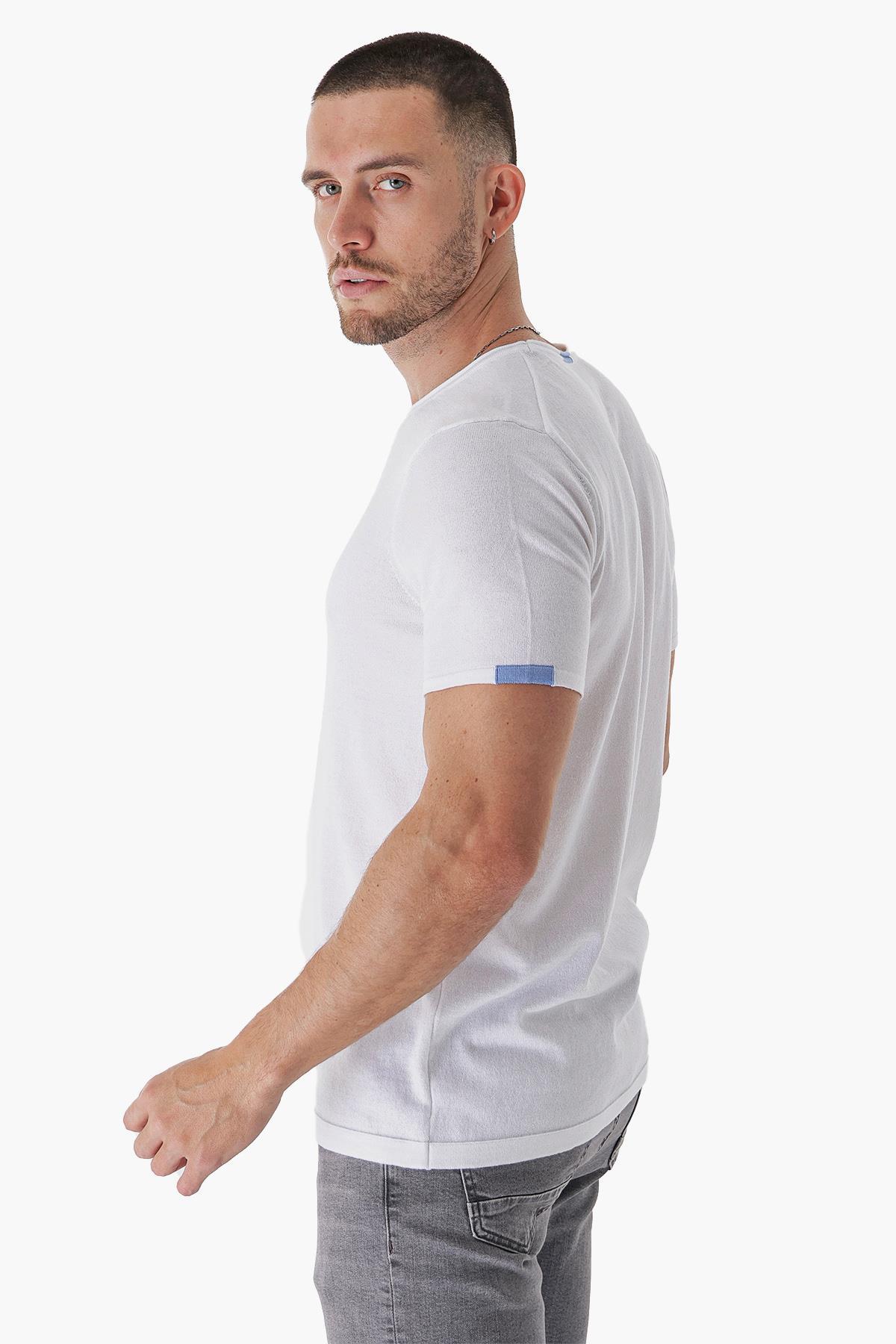 Chuba Erkek Leo Regular Fit Triko T-Shirt Beyaz 23S2003