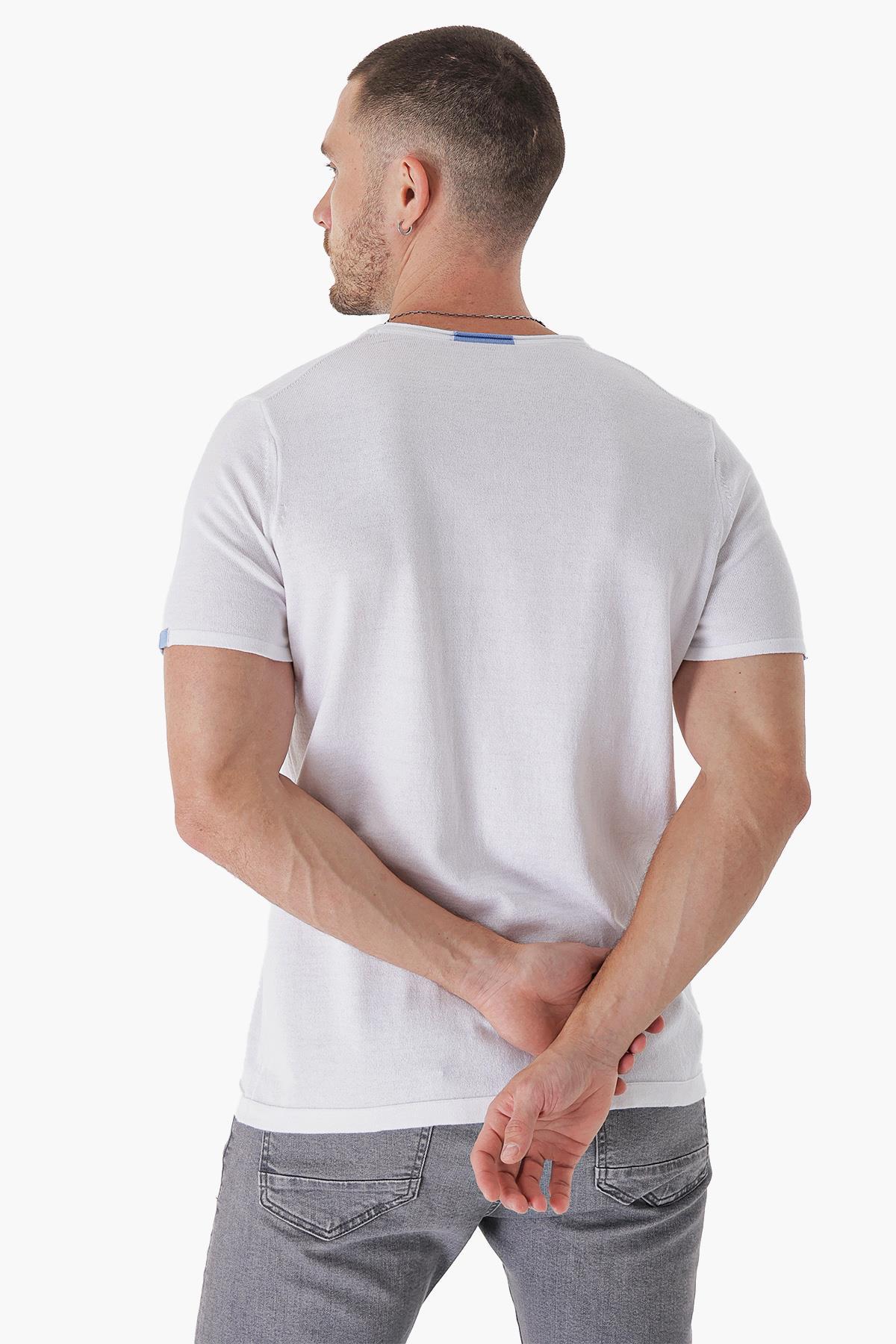 Chuba Erkek Leo Regular Fit Triko T-Shirt Beyaz 23S2003