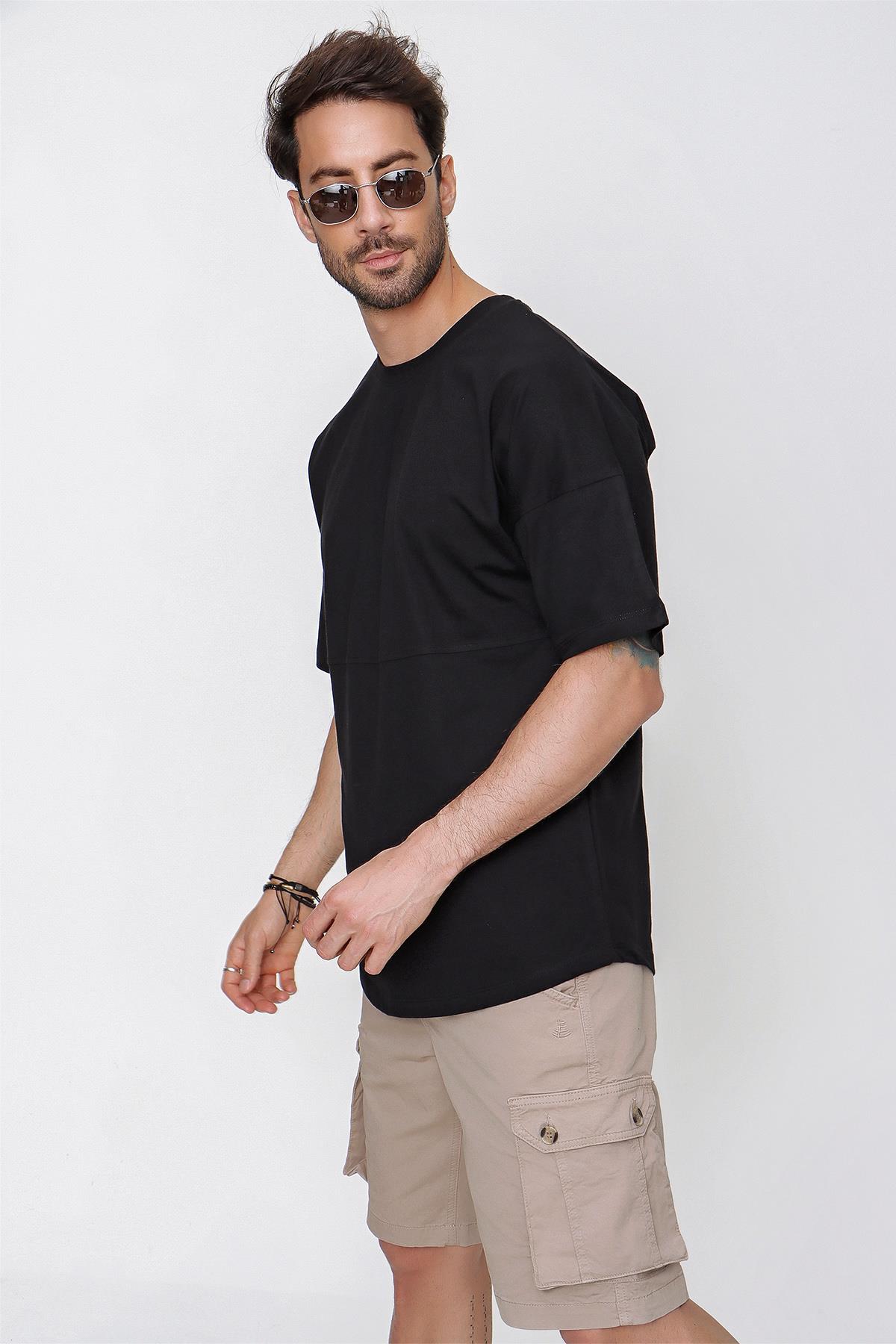 Chuba Erkek Loose Fit Spor Kesim Baskılı T-Shirt Siyah 22SM252