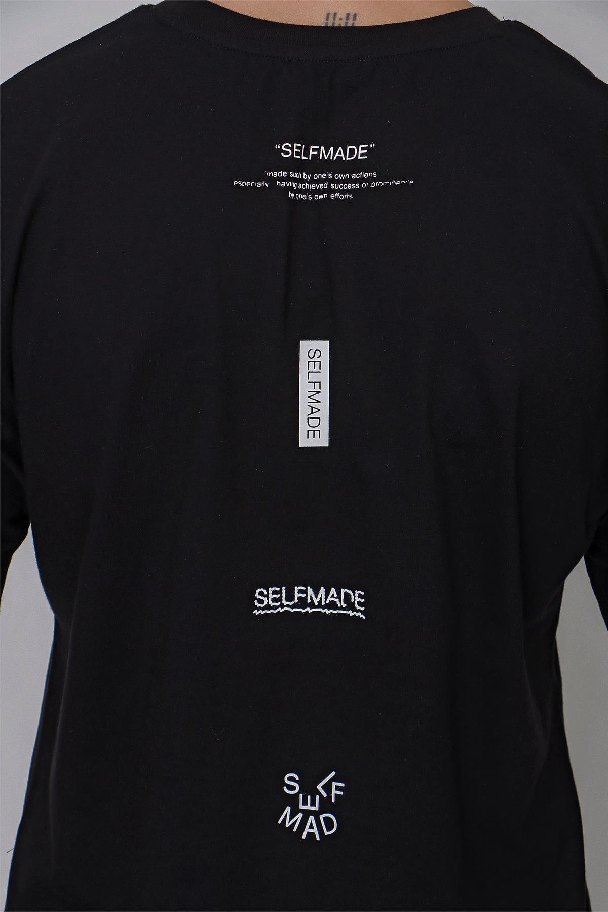Chuba Erkek Loose Fit Spor Kesim Baskılı T-Shirt Siyah 22SM252