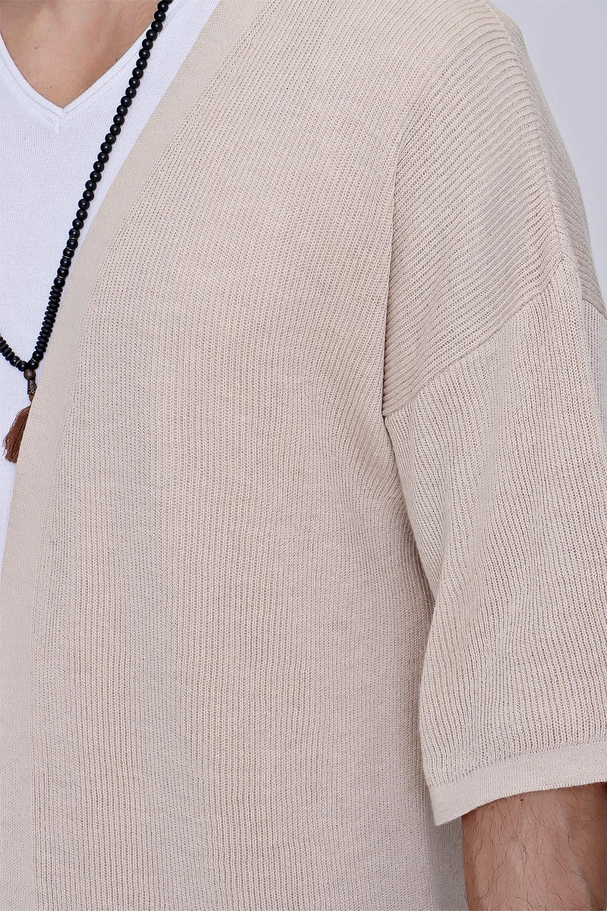 Chuba Erkek Rahat Kalıp Triko Kimono Bej  22SM211