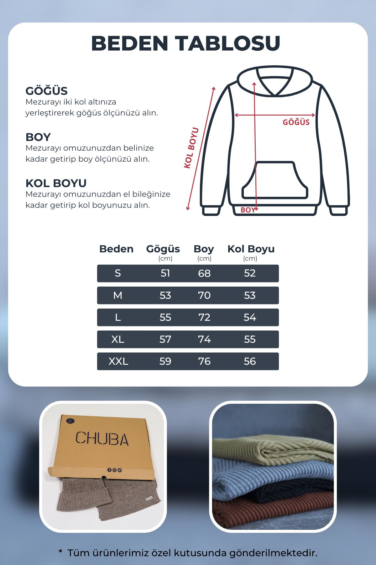 Chuba Erkek Selanik Örgü Kapüşonlu Ve Cepli Standart Kesim Triko Kazak Haki 25W2002