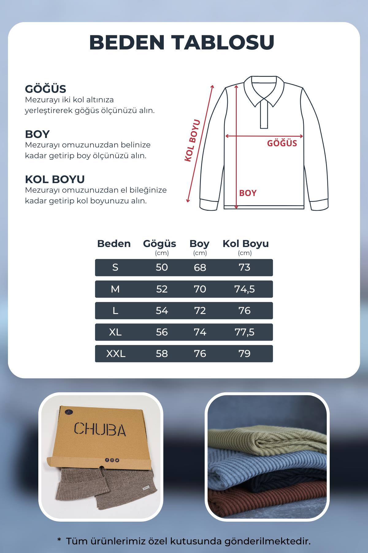 Chuba Erkek Standart Fit Reglan Kol Polo Yaka Triko Kazak Haki 24W210