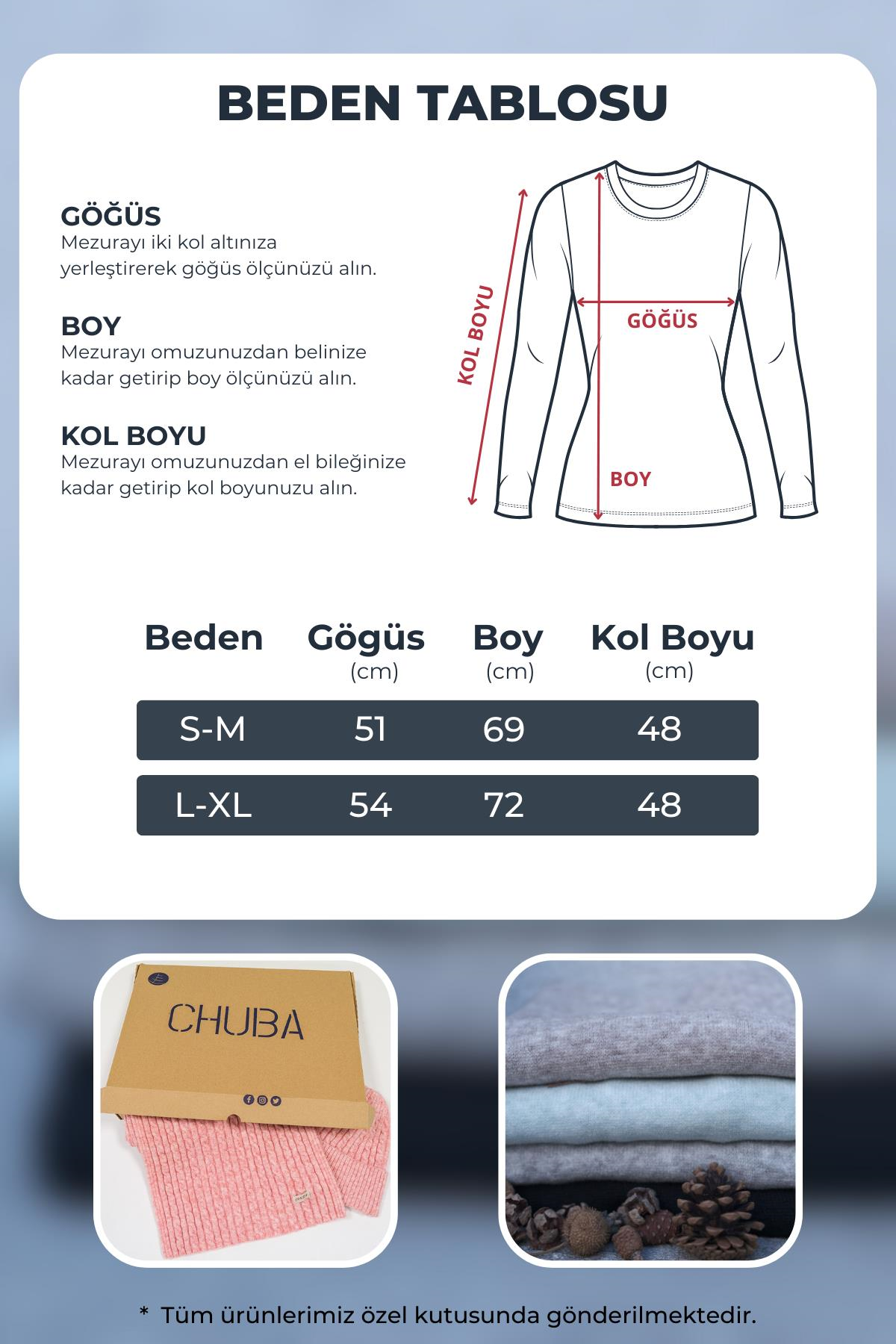Chuba Kadın Bisiklet Yaka Dokulu Rahat Kalıp Çizgili Triko Kazak Beyaz-Siyah 25W3002