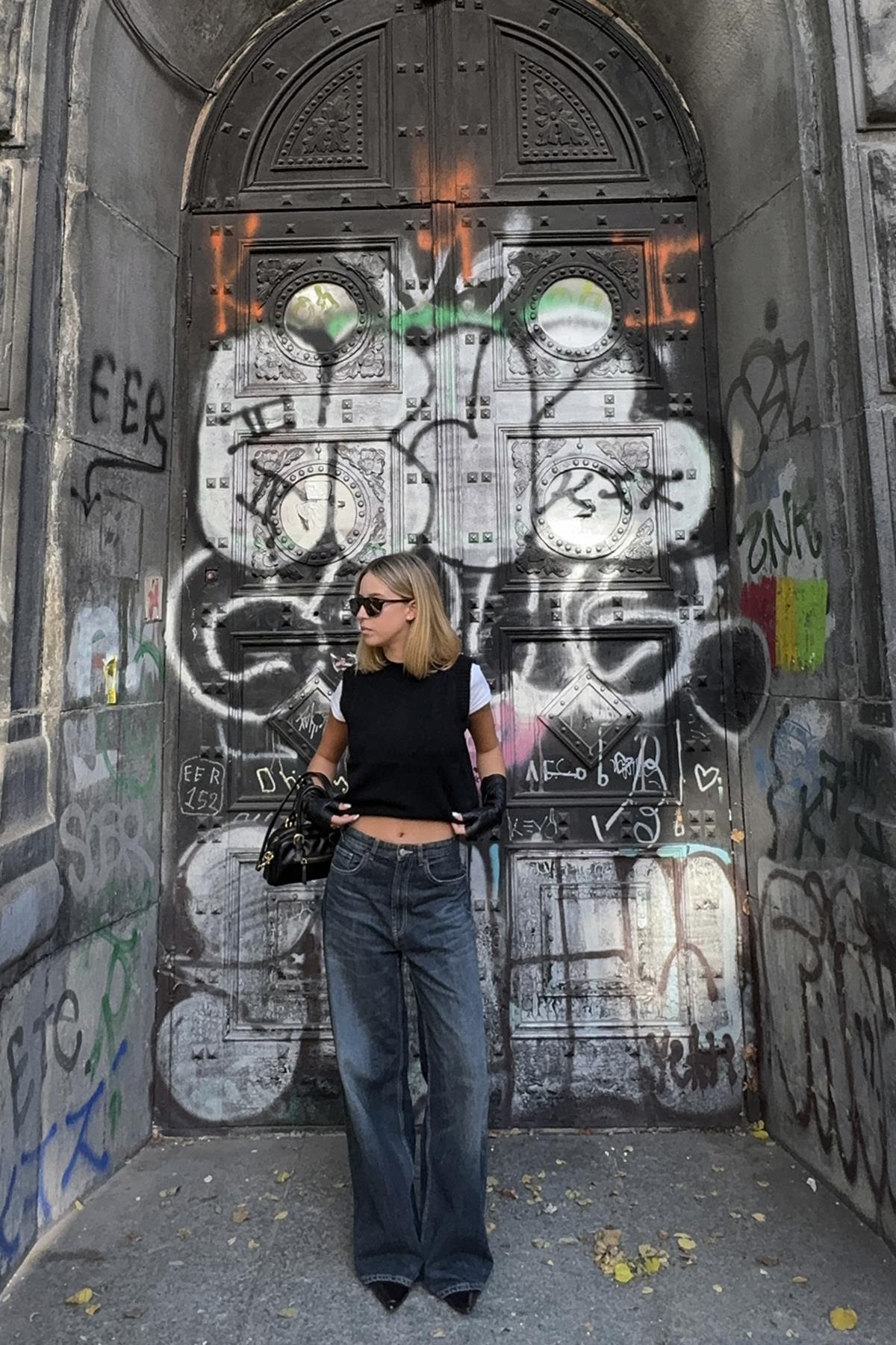 Chuba Kadın Bisiklet Yaka Yumuşak Dokulu Triko Süveter Siyah 26W3034