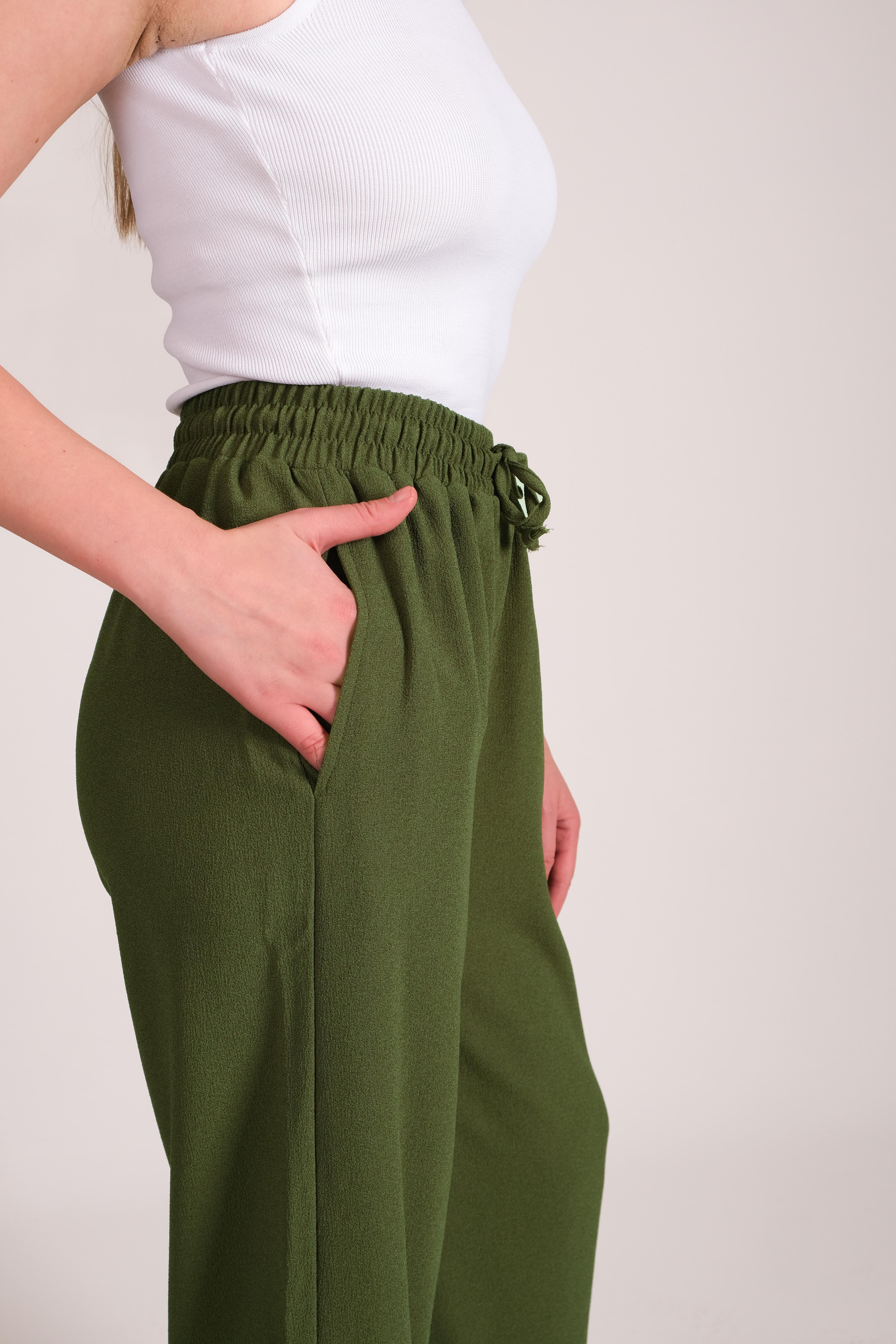 CHUBA Kadın Bol Kesim Şalvar Pantolon Haki 23W402