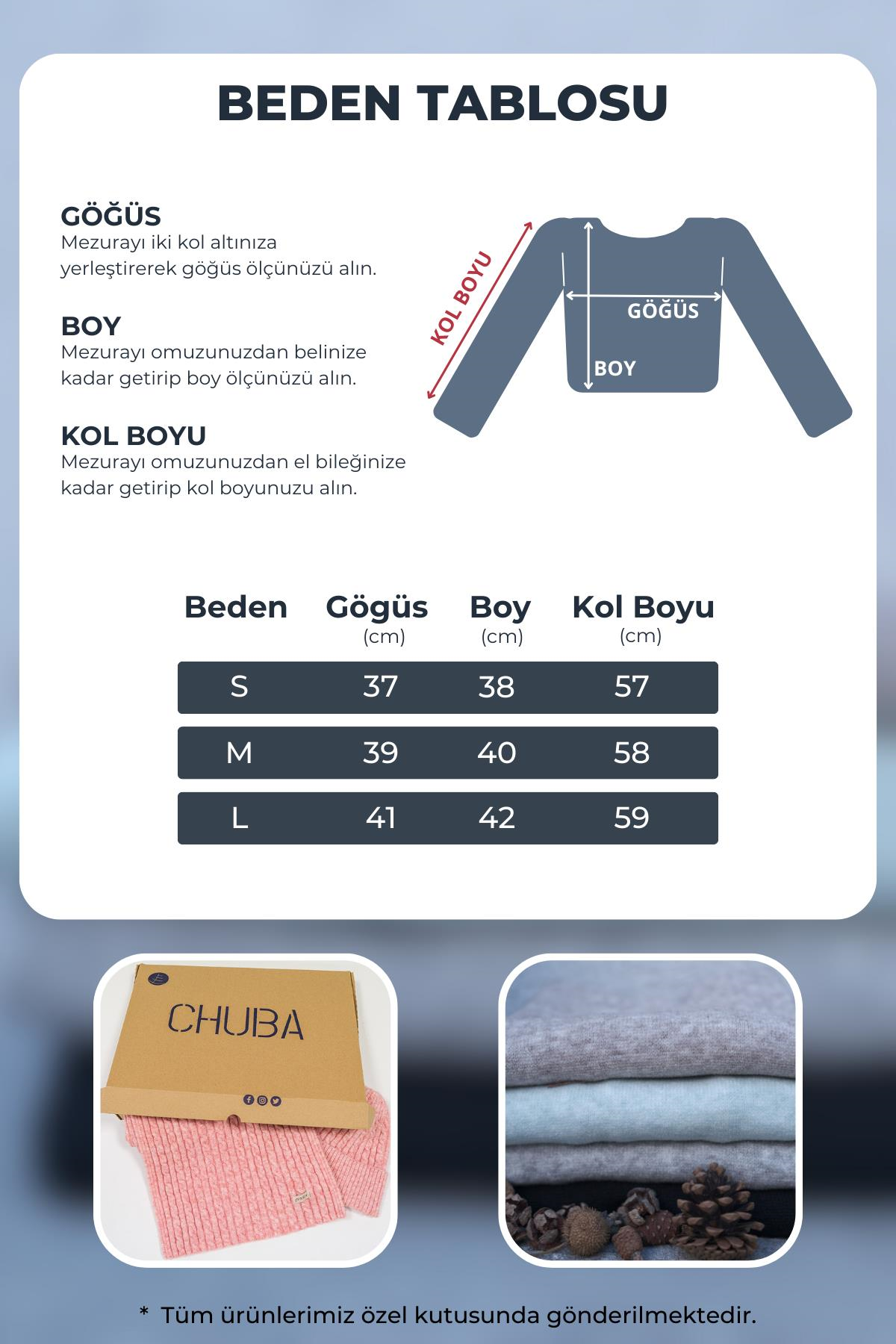 Chuba Kadın Çizgili Triko Crop Top Siyah-Ekru 22SW303