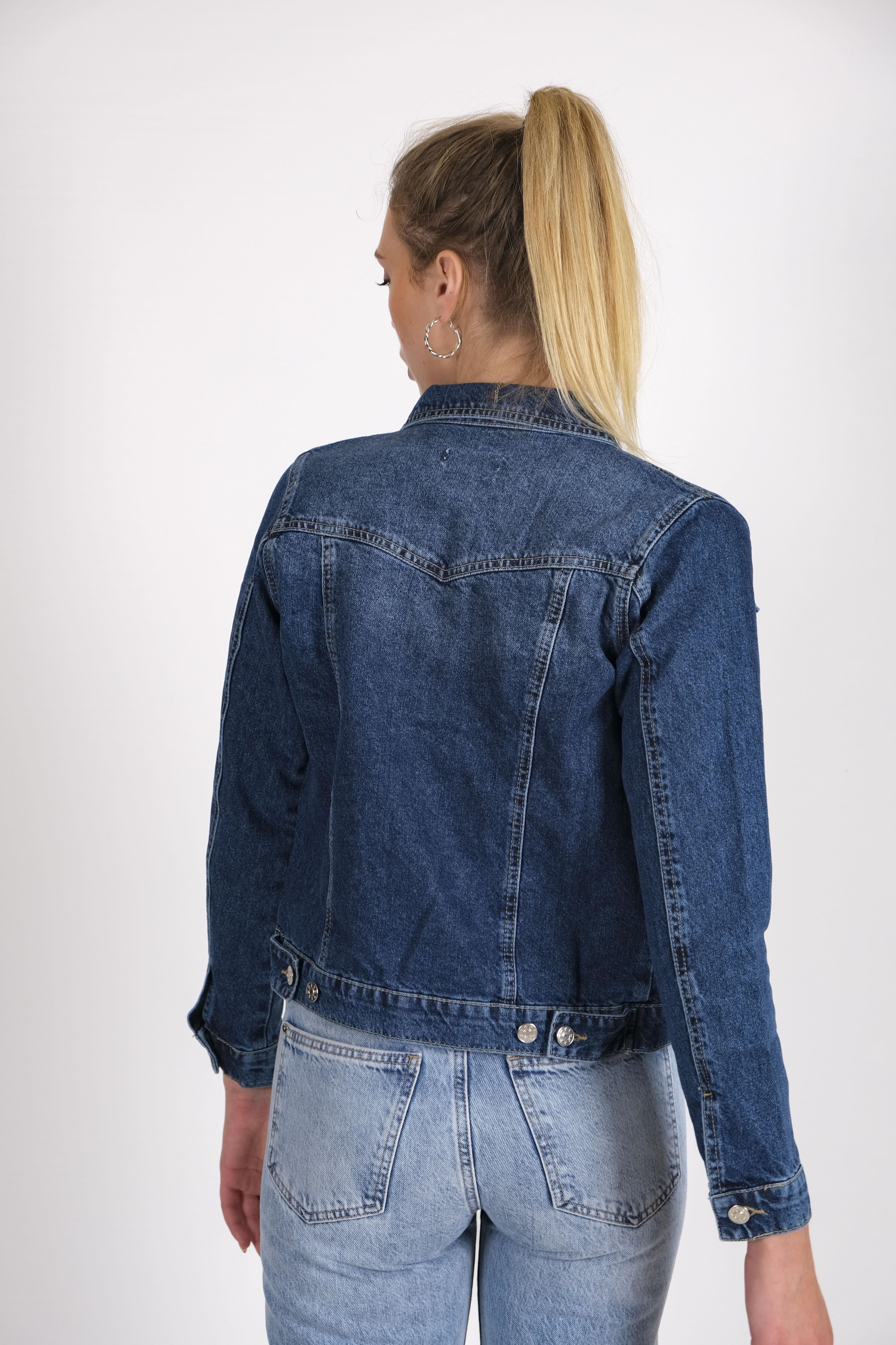 CHUBA Kadın Denim Kot Ceket Koyu Mavi 23W404