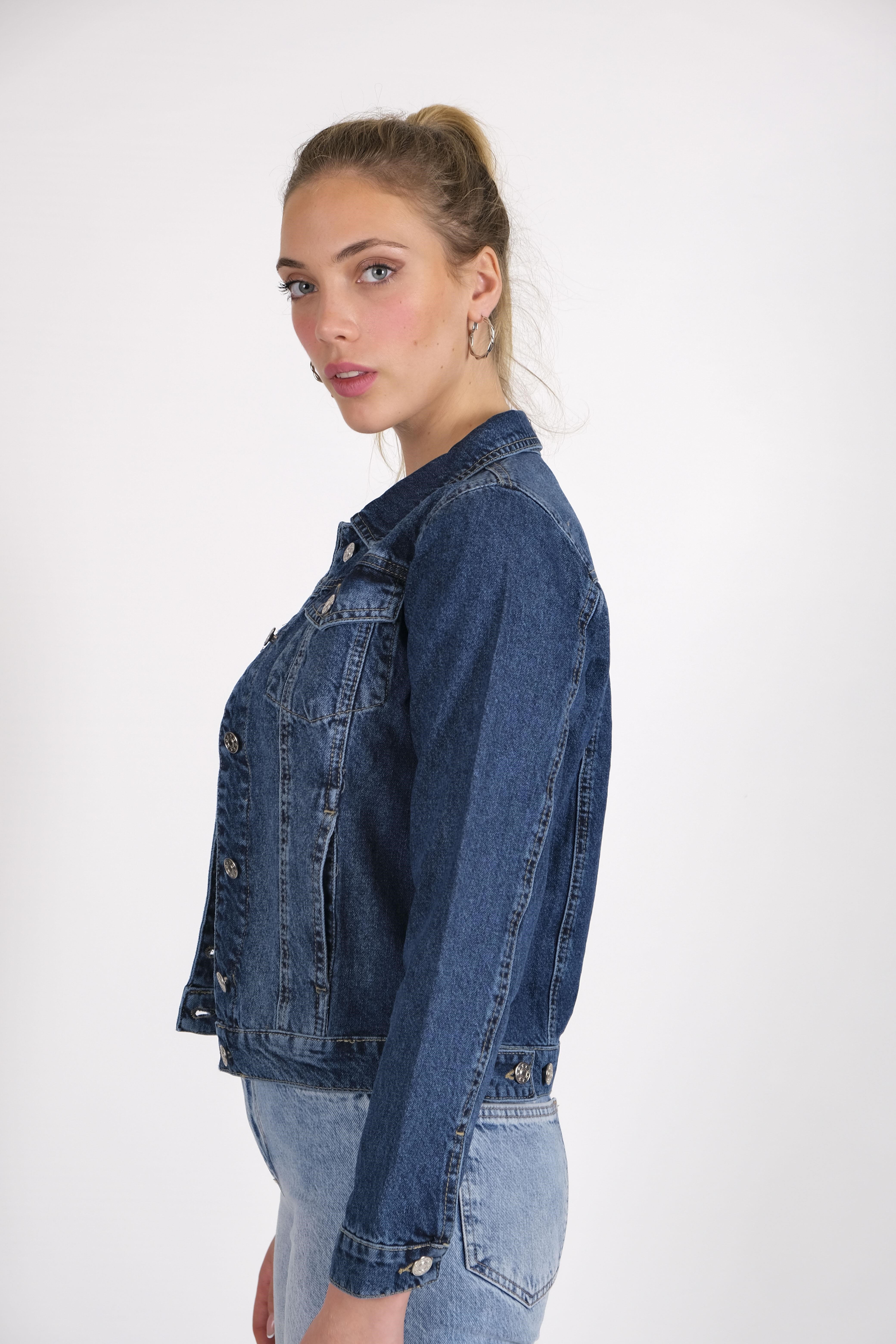 CHUBA Kadın Denim Kot Ceket Koyu Mavi 23W404
