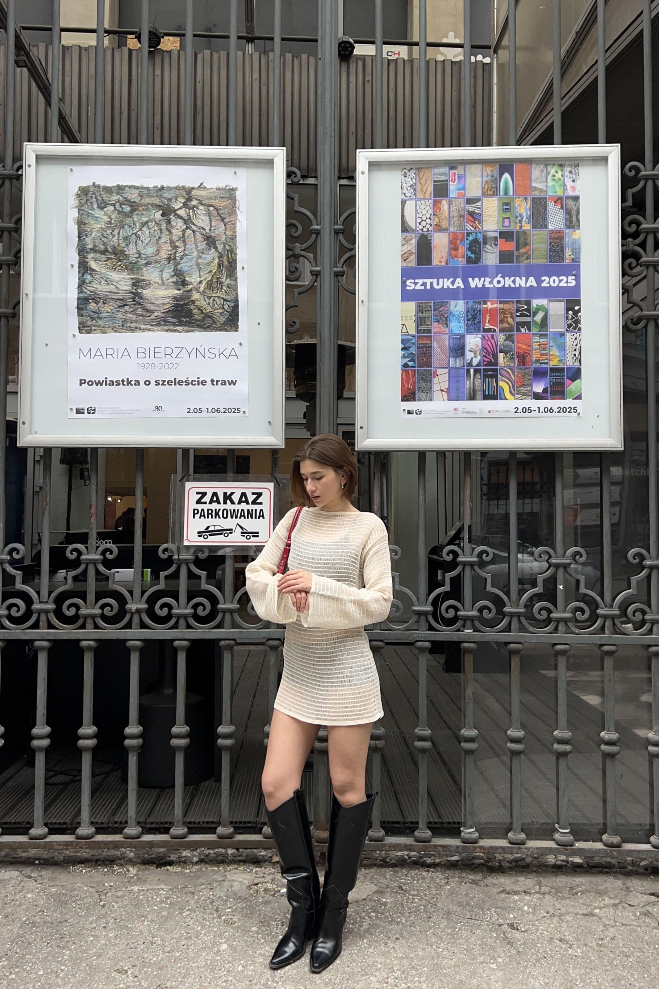 Chuba Kadın İspanyol Kol File Örgü Mini Triko Plaj Elbisesi Vanilya 25S3026