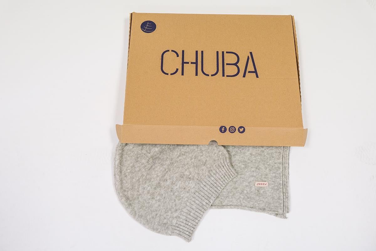 Chuba Kadın Melanj Yumuşak Tuşe Atkı Bere Takımı Gri 23W505