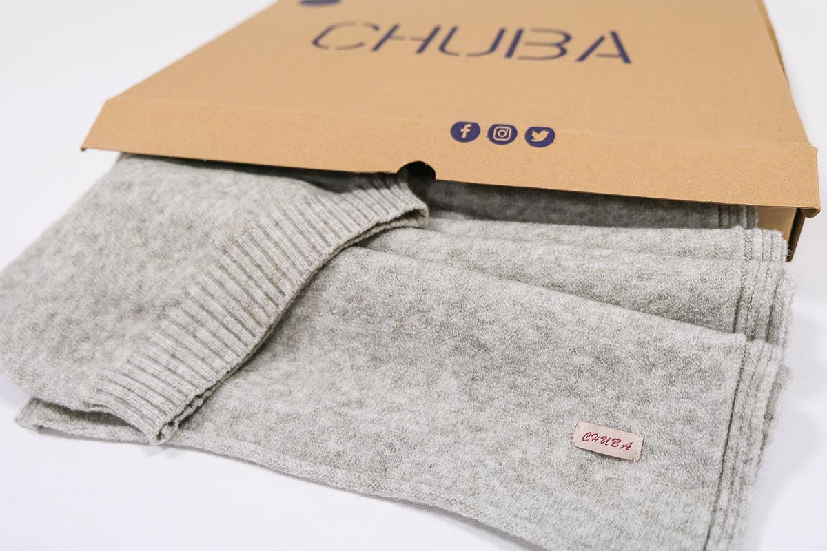 Chuba Kadın Melanj Yumuşak Tuşe Atkı Bere Takımı Gri 23W505