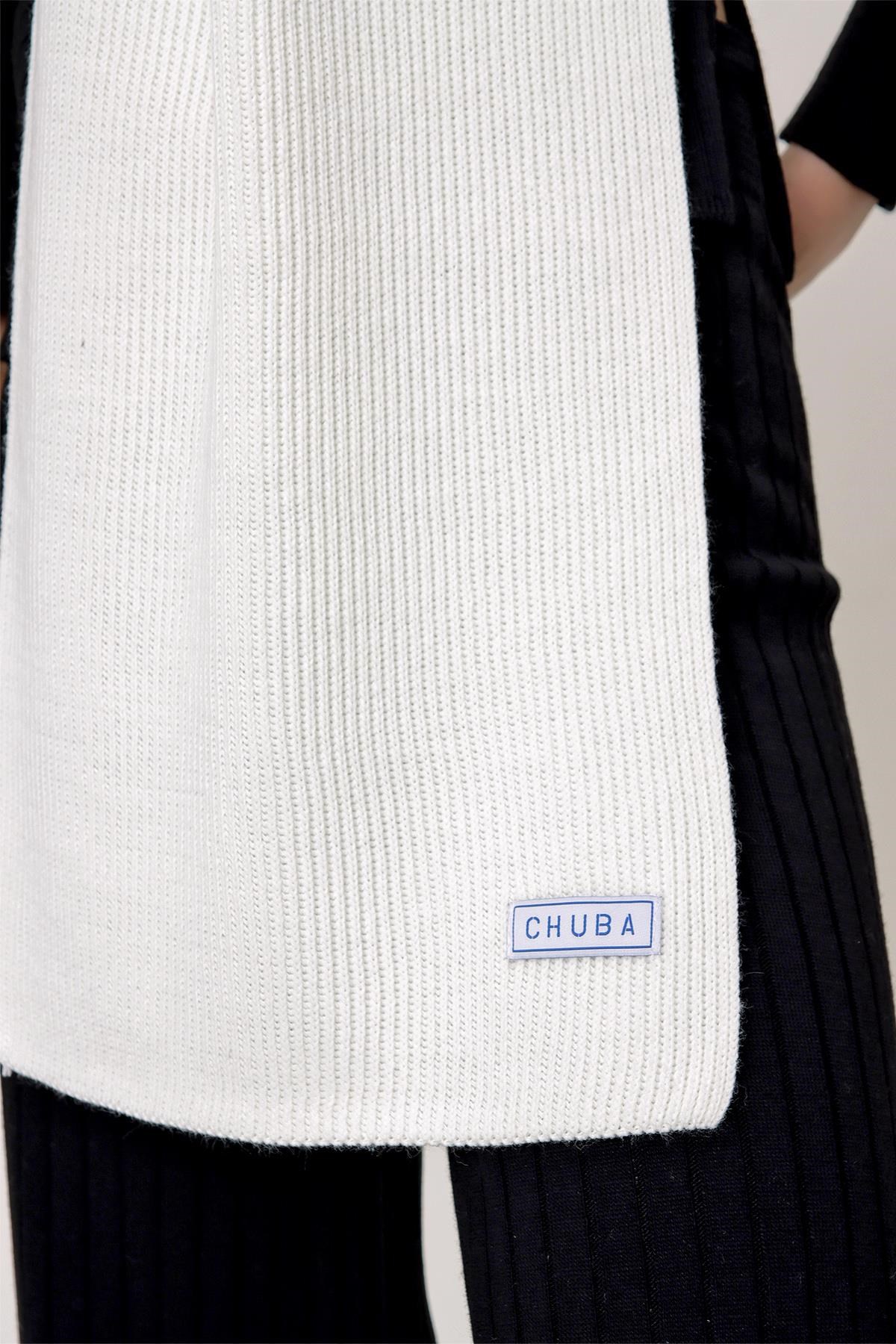 Chuba Kadın Selanik Triko Atkı Ekru 22WK271
