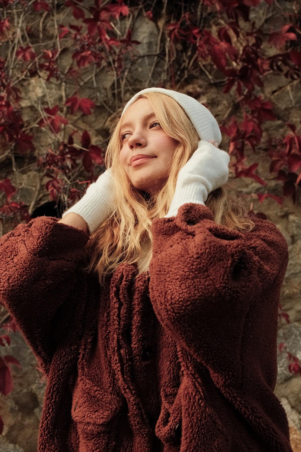 Chuba Kadın Triko Bere ve Eldiven İkili Takım Set Beyaz 26W5005